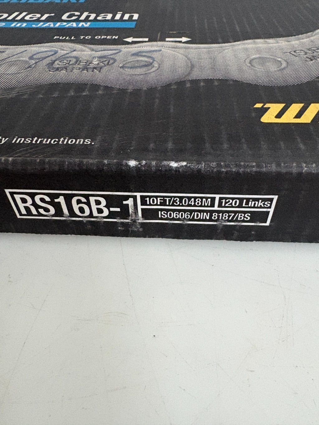 TSUBAKI RS ROLLER CHAIN RS16B-1 10FT 120 LINKS 2