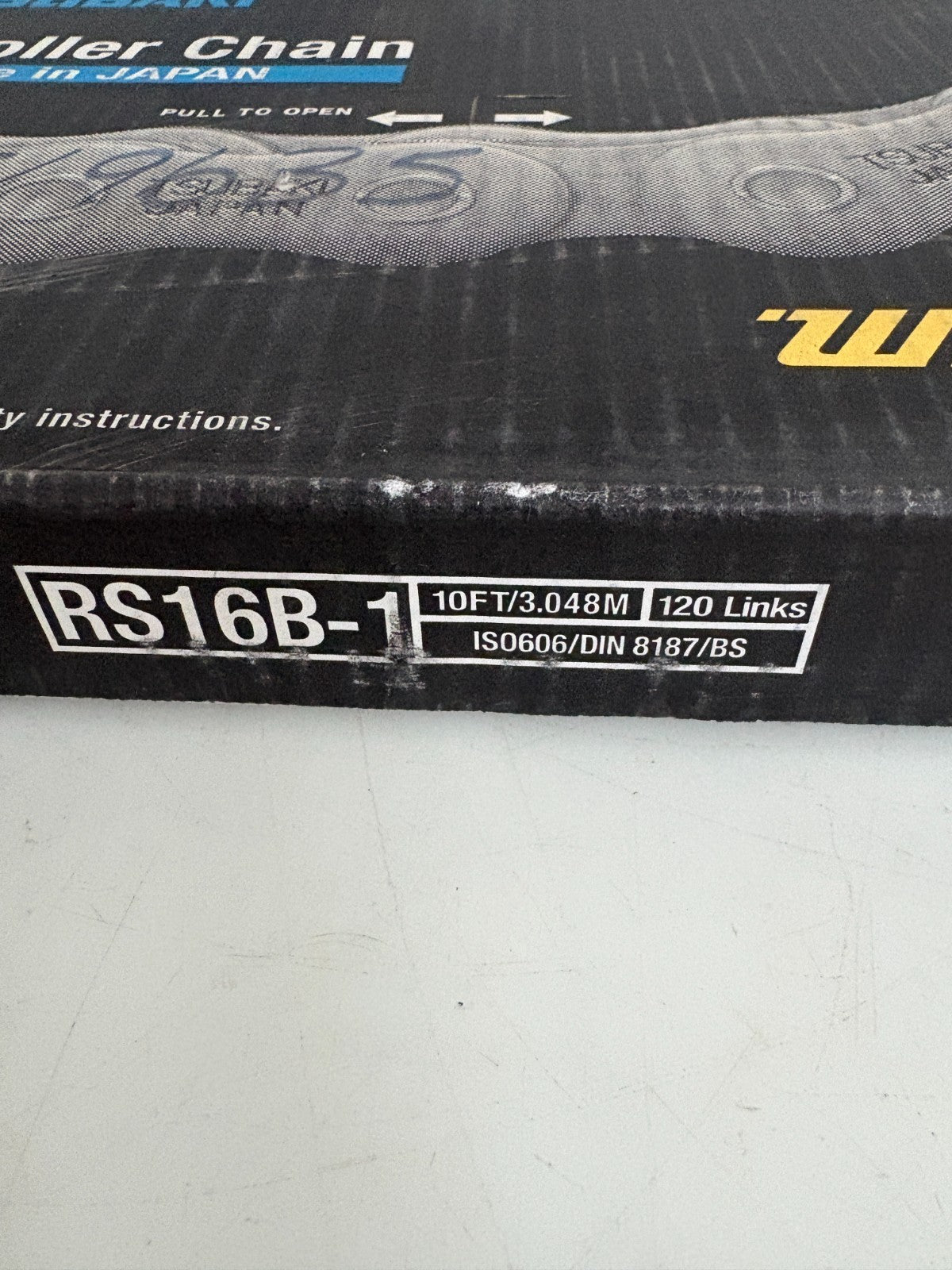 TSUBAKI RS ROLLER CHAIN RS16B-1 10FT 120 LINKS 2