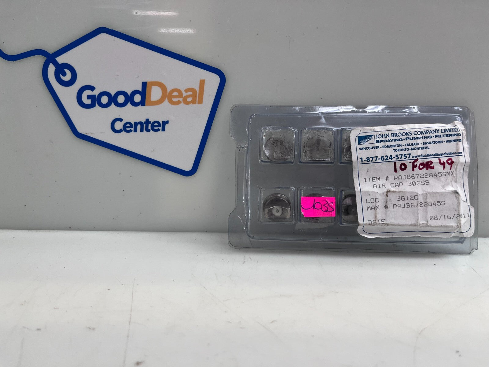 JOHN BROOKS COMPANY LIMITED 303SS Air Caps (10)