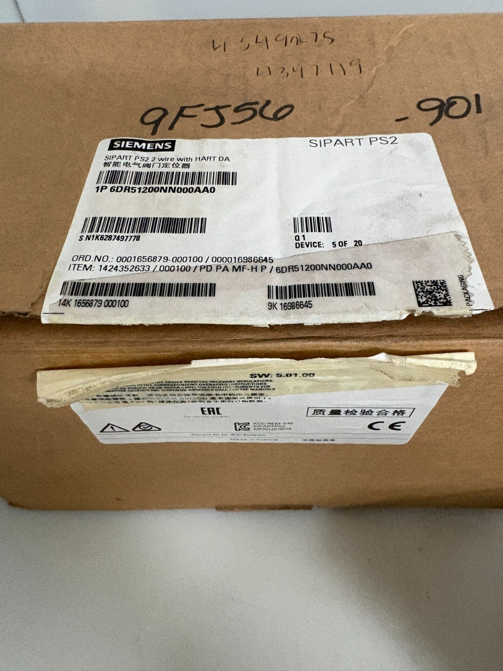 SIEMENS SIPART PS2 VALVE POSITIONER 1P 6DR51200NN000AA04