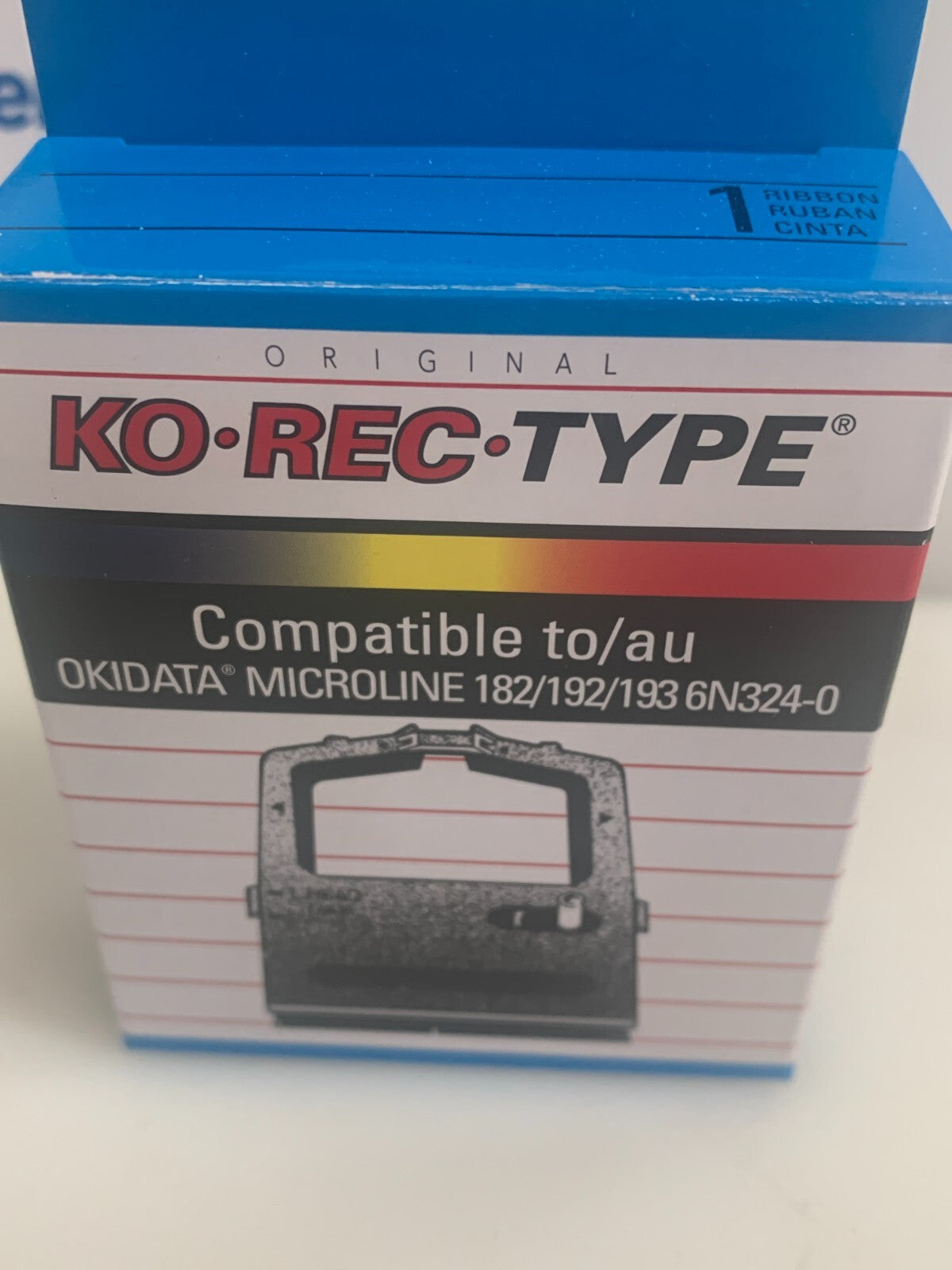 Box of 12 KO REC TYPE 6N324-0 Black Nylon Ribbon