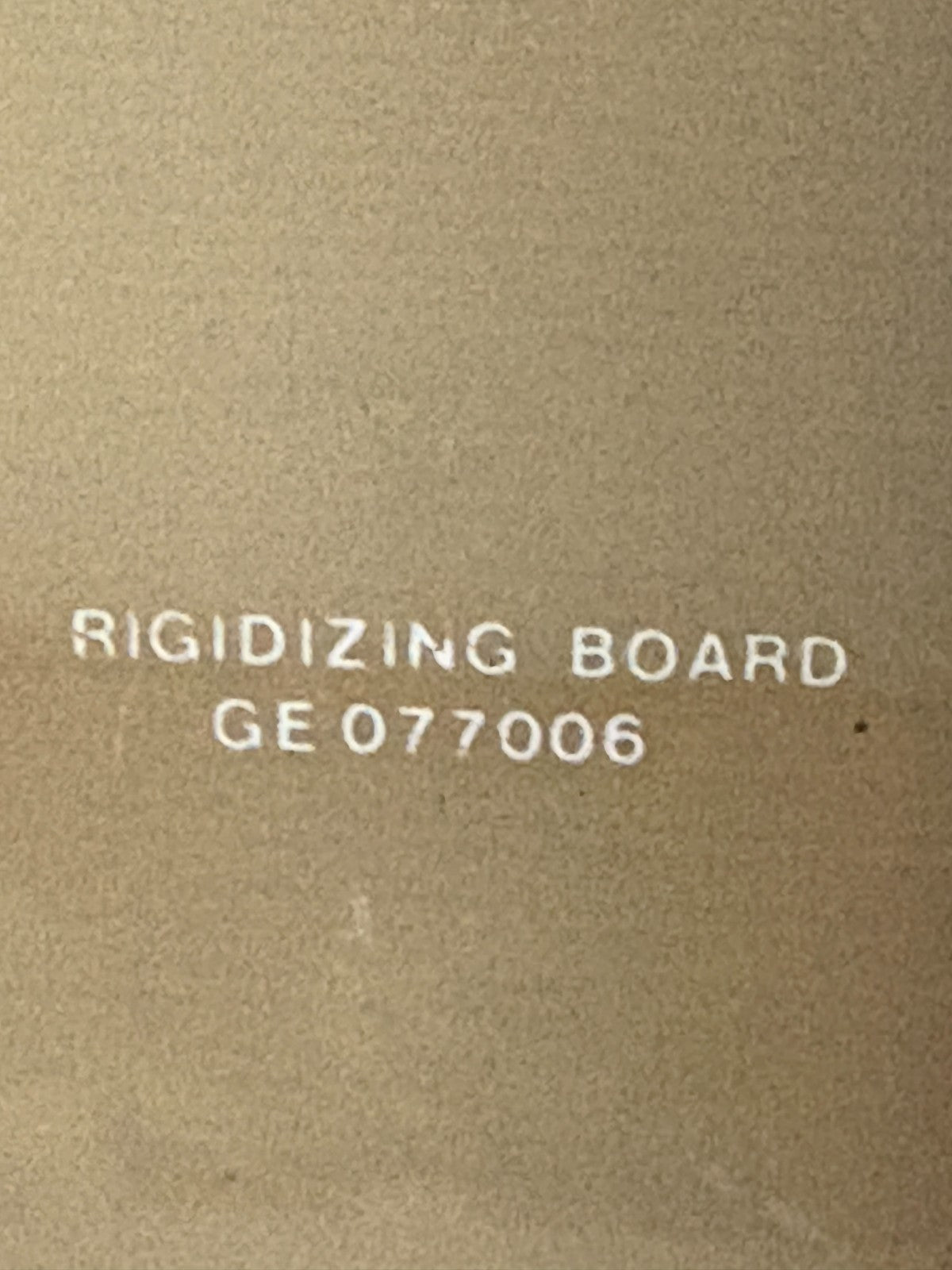 GENERAL ELECTRIC RIGIDIZING BOARD 077006 3