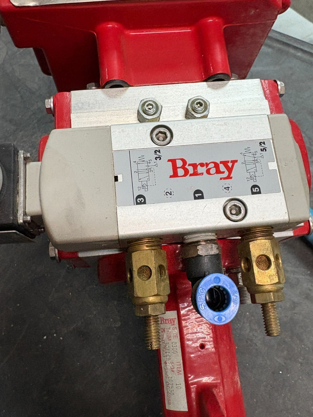 BRAY 3" BUTTERFLY VALVE W/EXPLOSION PROOF CONTROL STATUS MONITOR AND SOLENOID
