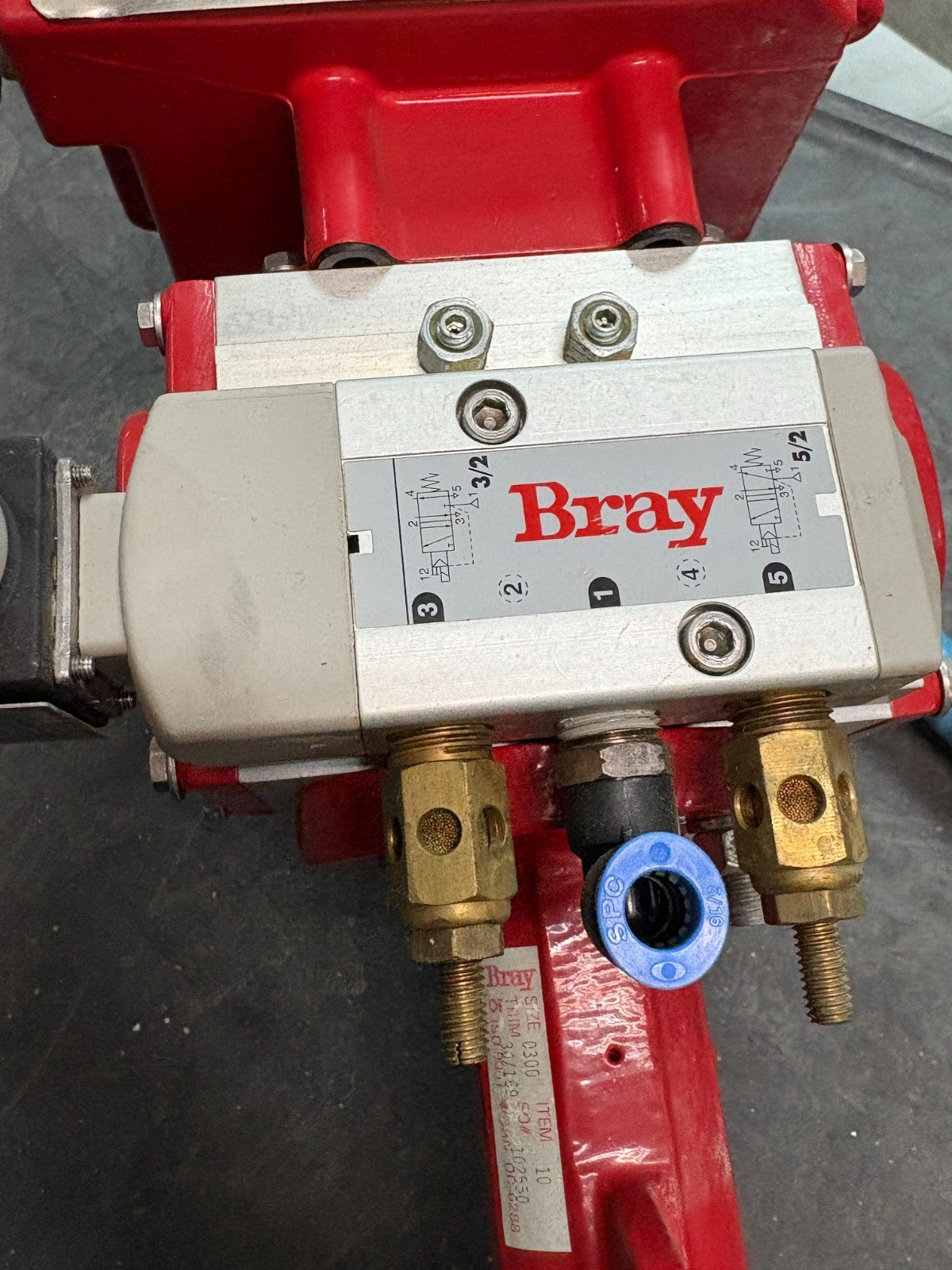 BRAY 3" BUTTERFLY VALVE W/EXPLOSION PROOF CONTROL STATUS MONITOR AND SOLENOID