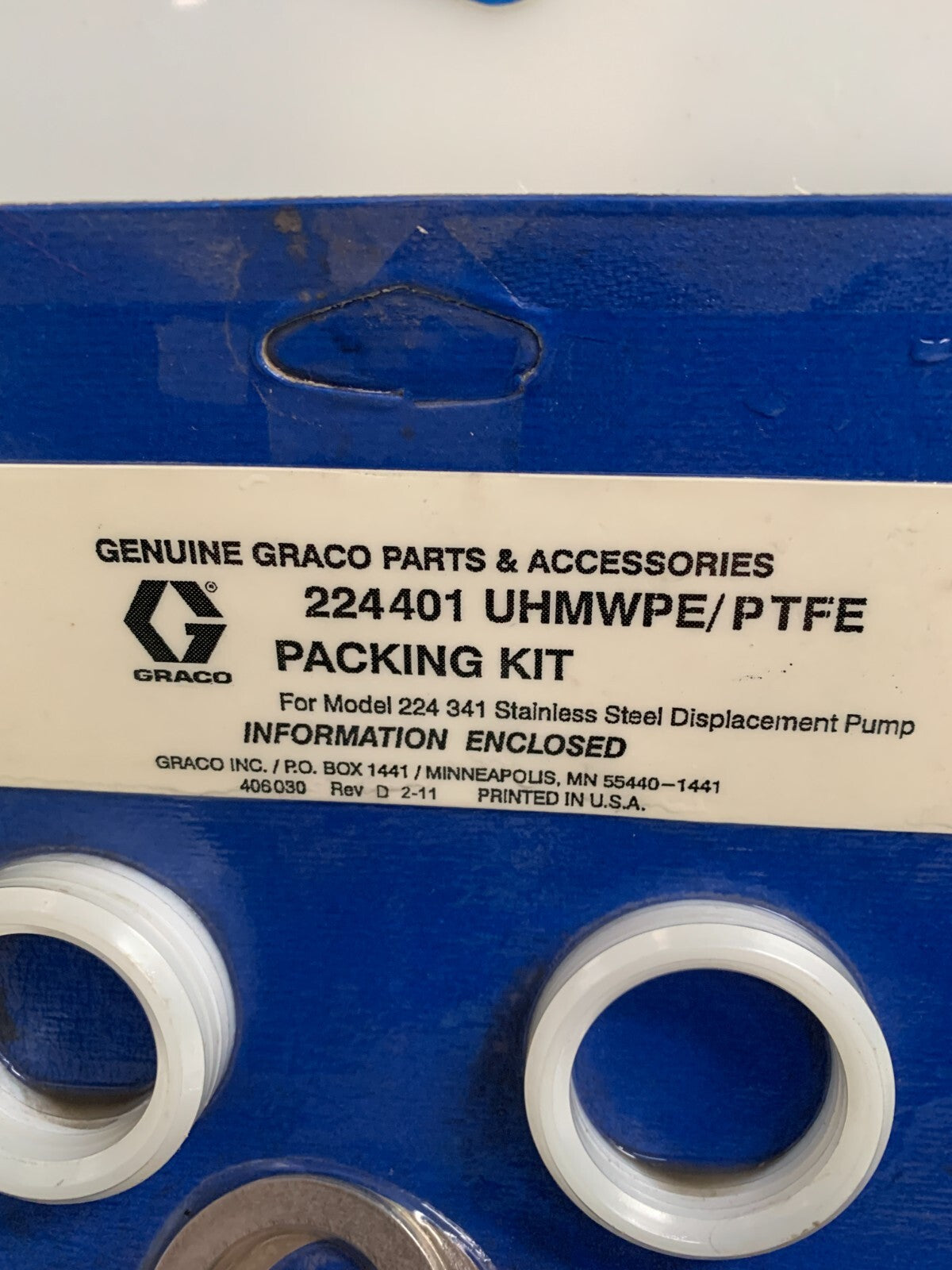 GRACO PACKING KIT 224 401 UHMWPE/PTFE