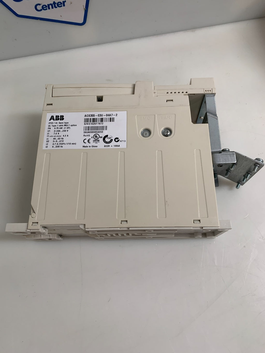 ABB ACS355-03U-04A7-2  Motor Drive  W/FENA-01 Ethernet Adapter