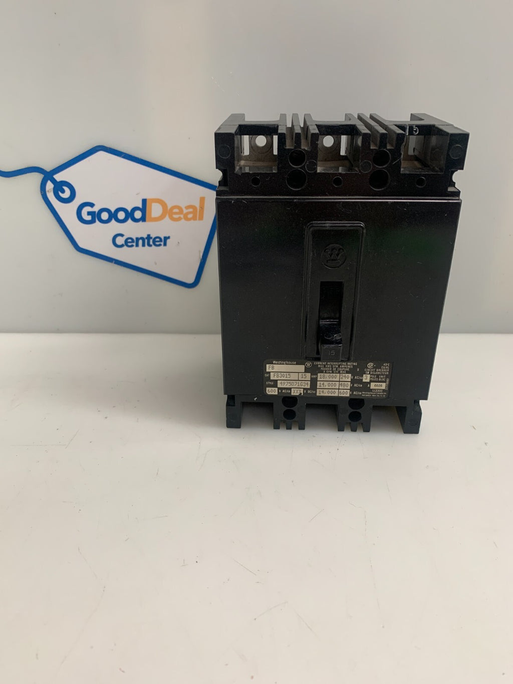 CUTLER HAMMER WESTINGHOUSE FB3015 CIRCUIT BREAKER 15 AMP 600V0