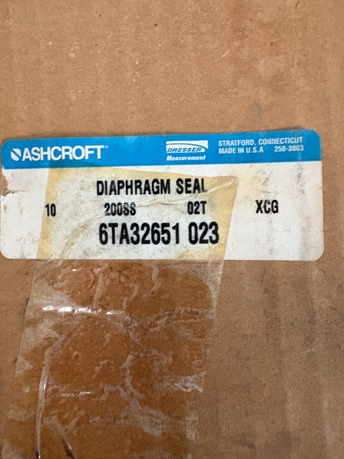 ASHCROFT PROCESS GAUGE 1259 W/C1018 0-200 PSI