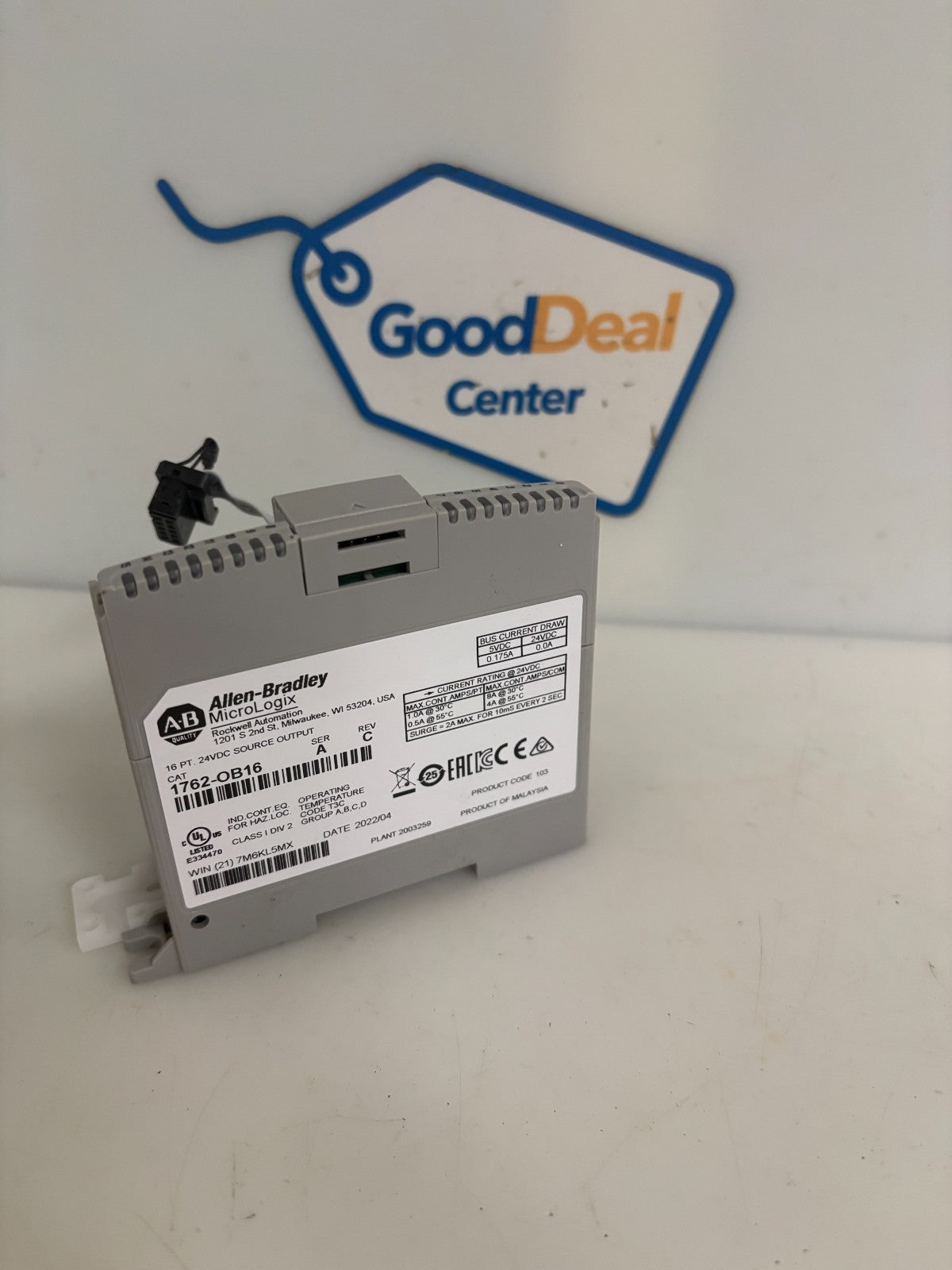 ALLEN BRADLEY MICROLOGIX 16PT 24VDC SOURCE OUTPUT 1762-0B16 SER A REV C