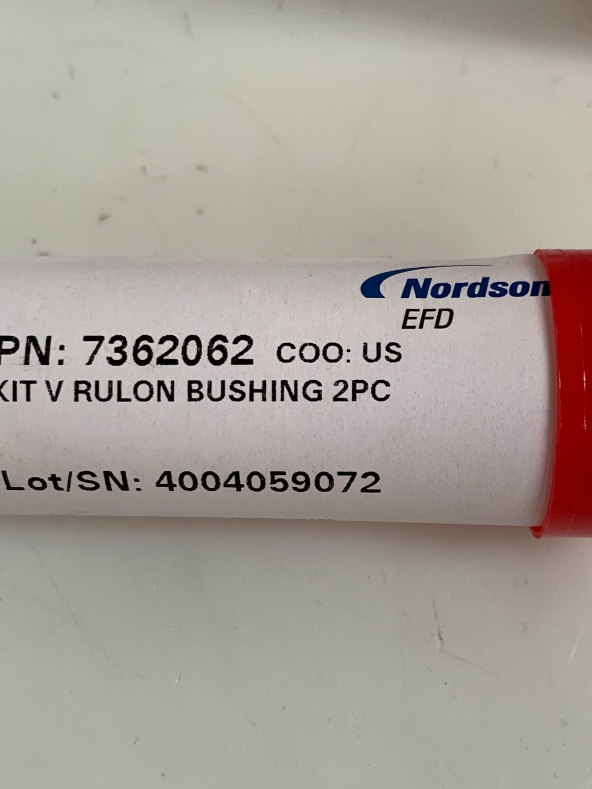 Lot of 2 NORDSON EFD KIT V RULON BUSHING 7362062 NEW IN TUBE