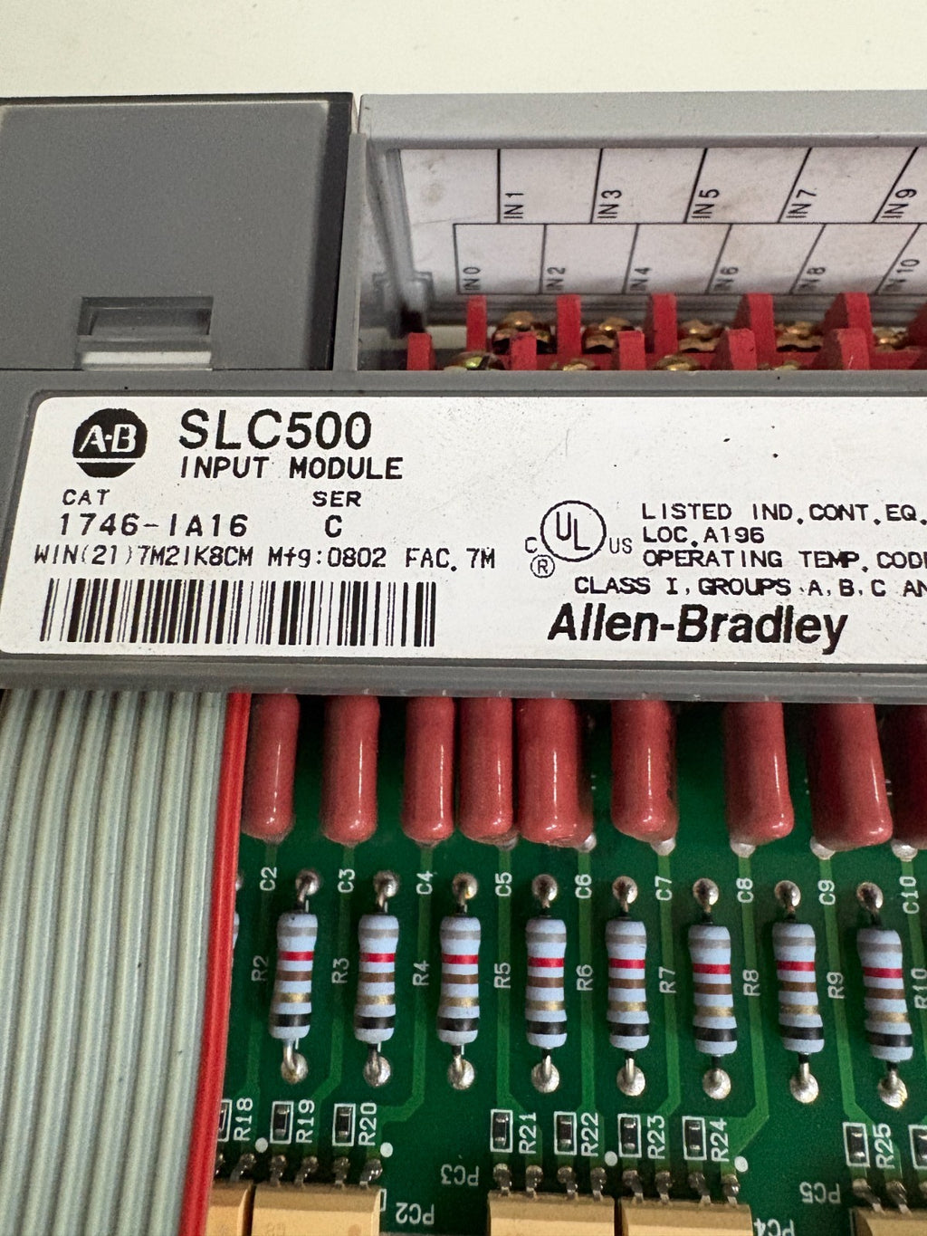 LOT OF 2 ALLEN BRADLEY INPUT MODULE 1746-1A16 SER C3