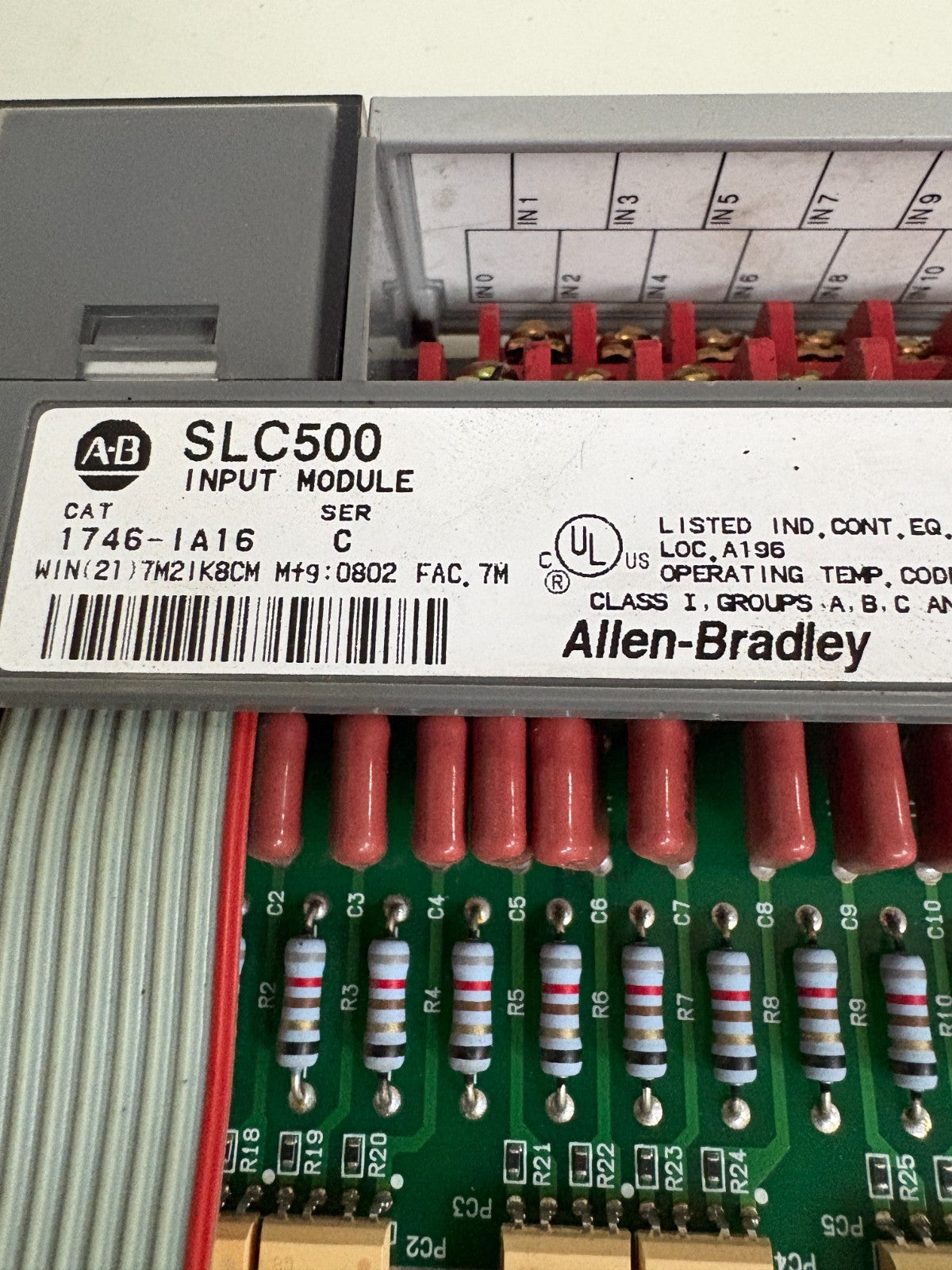 LOT OF 2 ALLEN BRADLEY INPUT MODULE 1746-1A16 SER C3