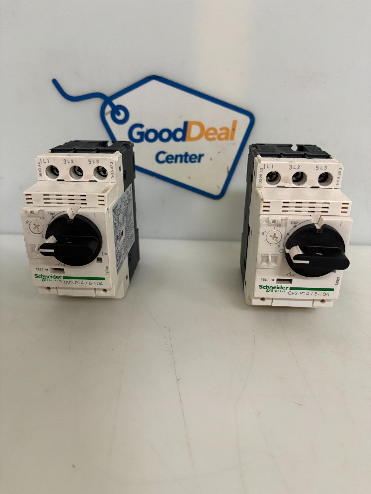 LOT OF 2 SCHNEIDER MOTOR STARTER CIRCUIT BREAKER GV2-P14/6-10A0