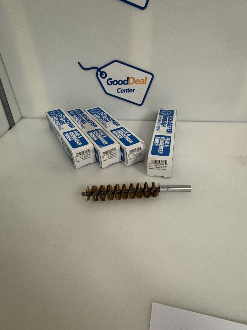 LOT OF 4 SCHAEFER BRUSH FLUE & CONDENSER BRUSH 7/8 SINGLE SPIRAL