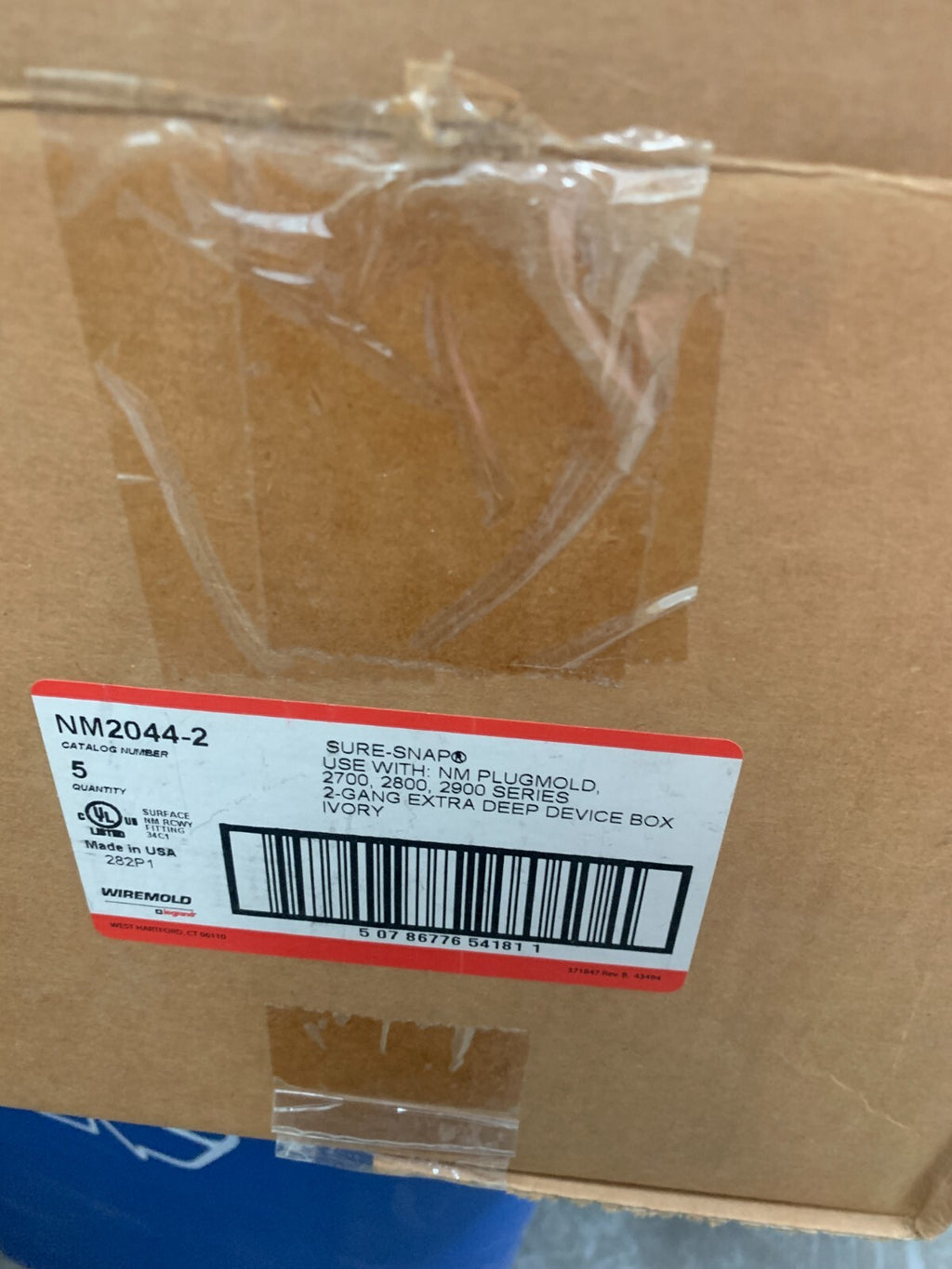 Legrand Wiremold Sure-Snap NM2044-2 Extra Deep Device Box of 5