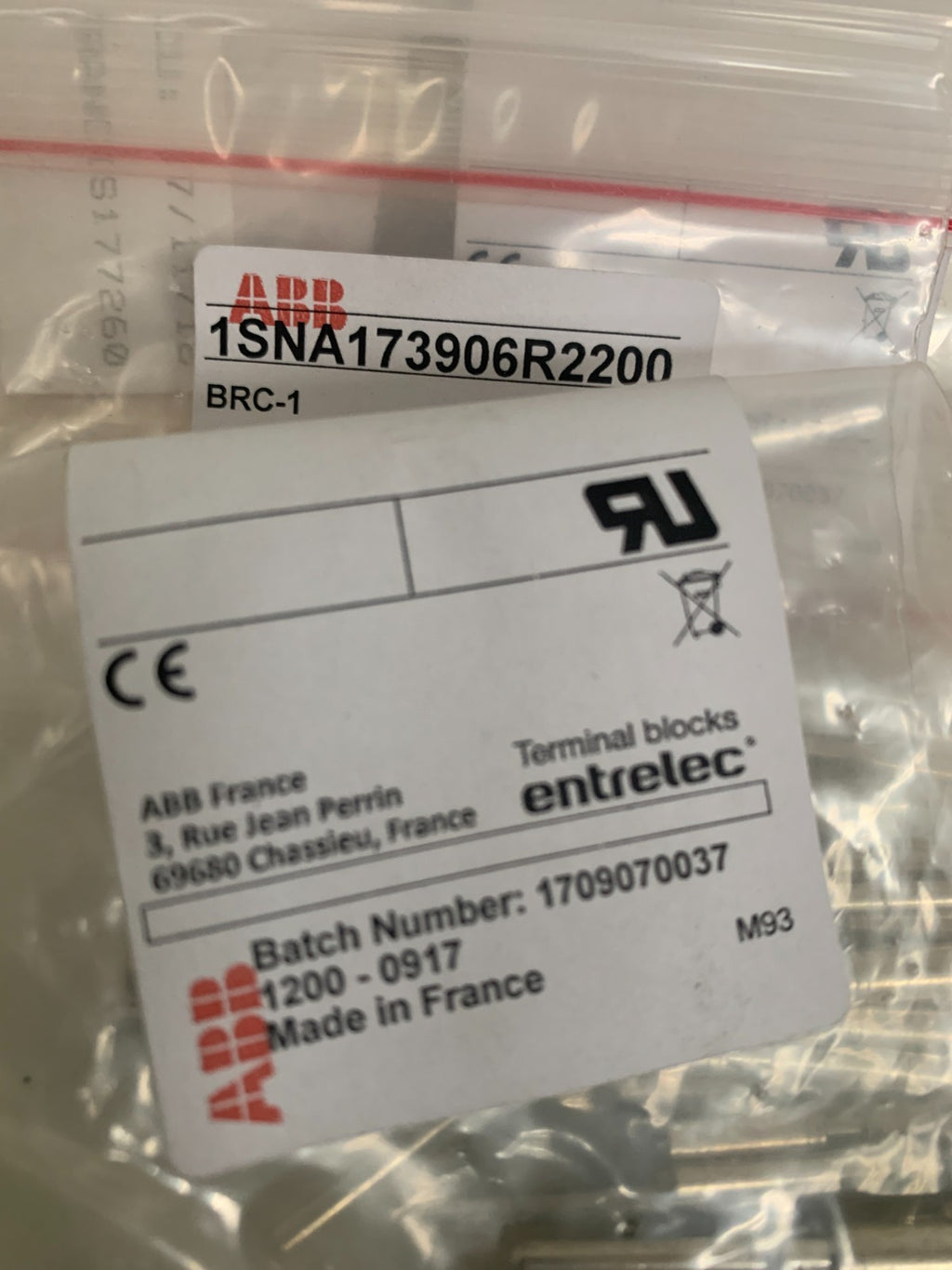 ABB ENTRELEC BRC-1 PINS 1 SNA173906R22002