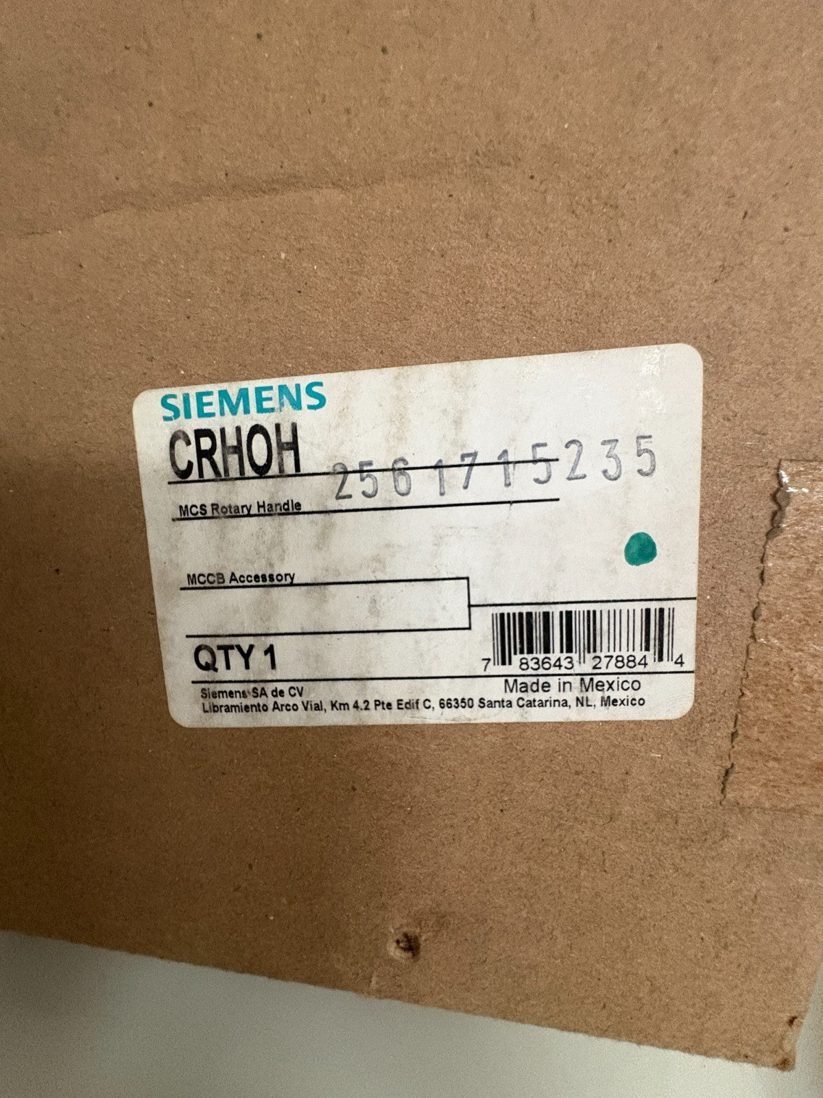 SIEMENS ROTARY HANDLE CRH0H 2