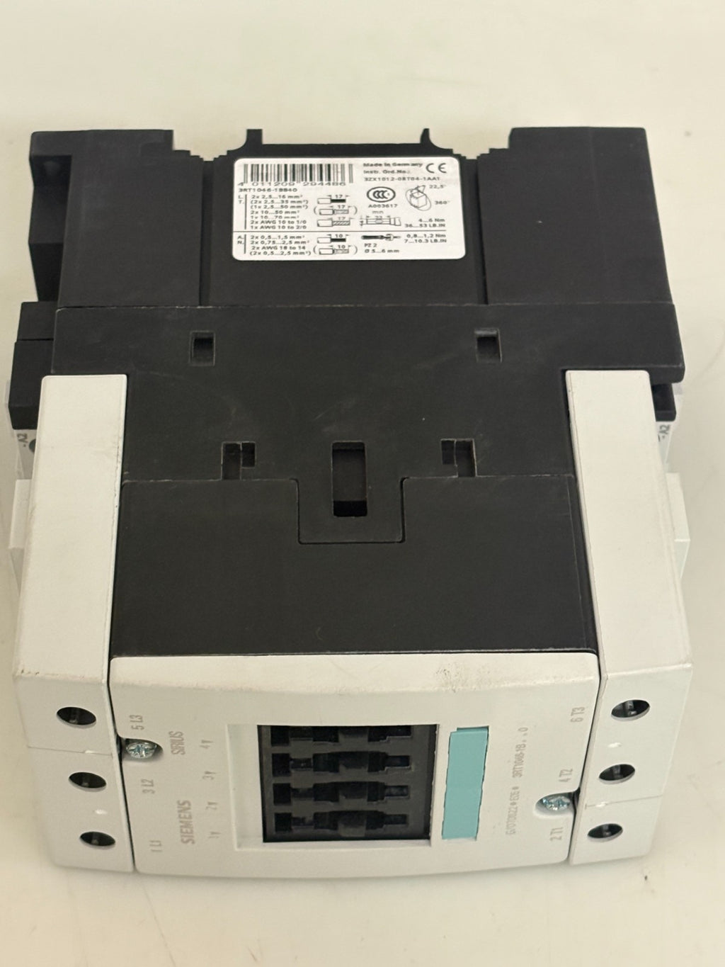 SIEMENS CONTACTOR 3RT1046-1BB40 5