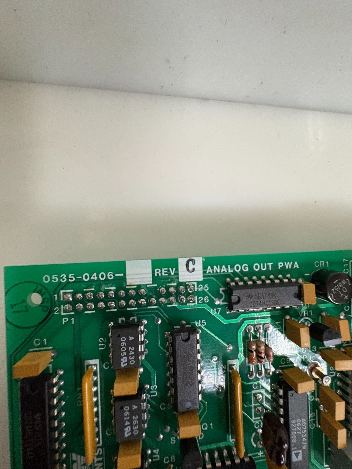 HARDY INST ANALOG OUTPUT BOARD 0535-0406 REV C