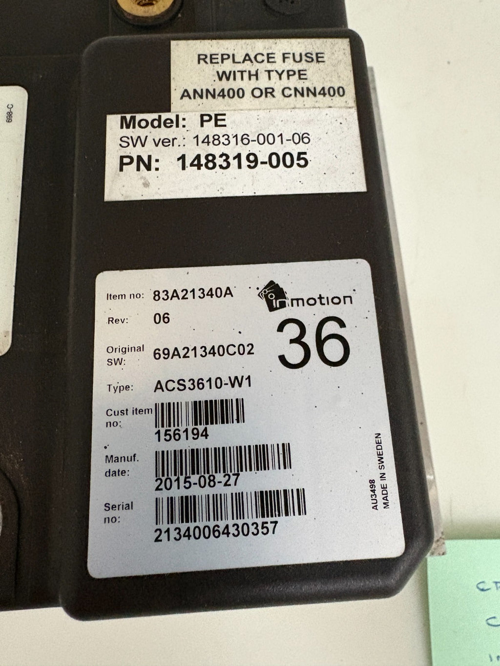 CROWN USSP ACCESS 3 CONTROL MODULE IN MOTION 36 #83A21340A