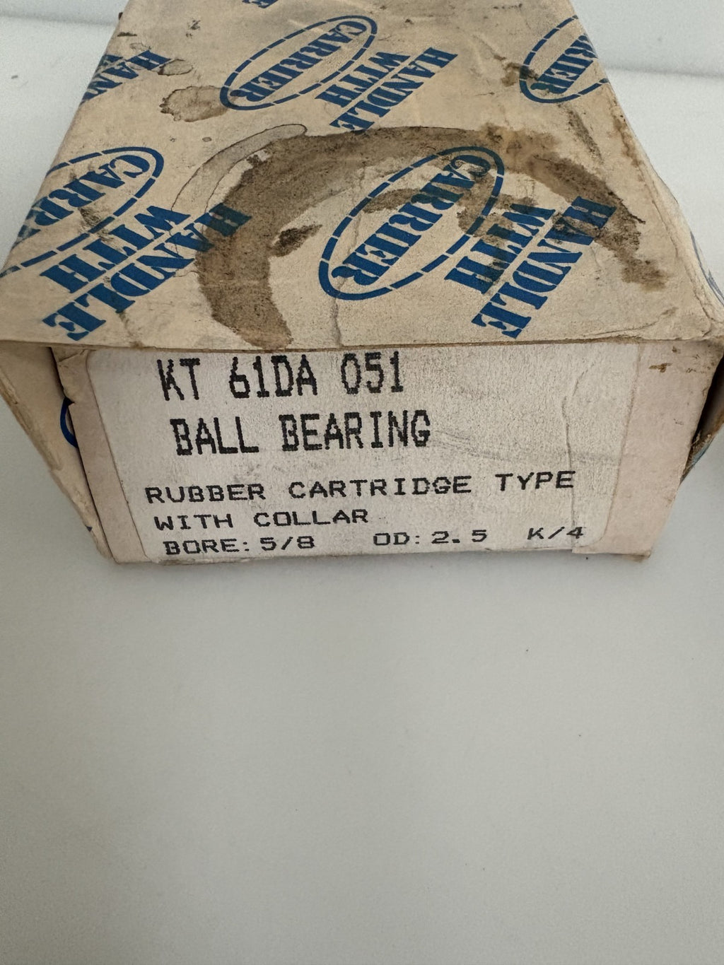LOT OF 2 CARRIER RUBBER BALL BEARING RUBBER CARTRIDGE TYPE KT 61DA 0512