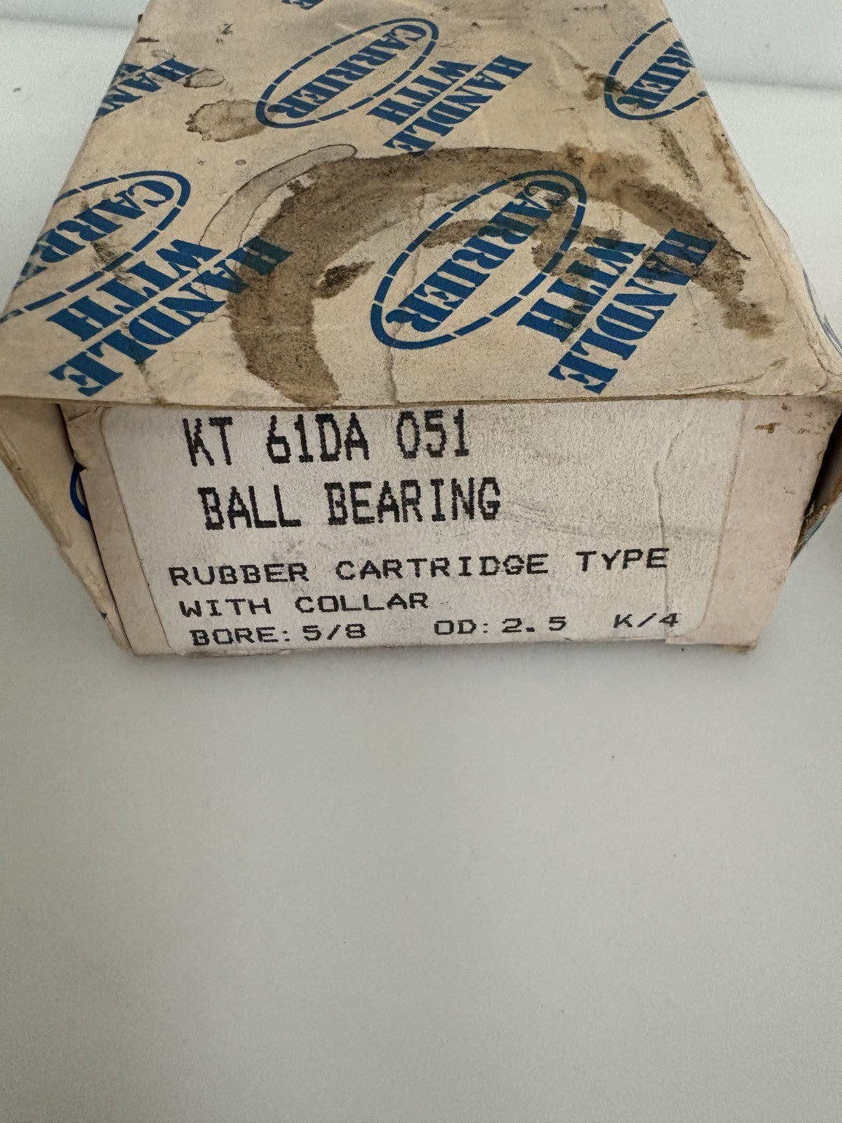 LOT OF 2 CARRIER RUBBER BALL BEARING RUBBER CARTRIDGE TYPE KT 61DA 0512