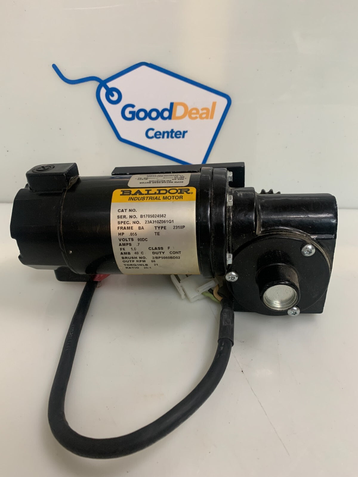 Baldor Motor B1705024562 2318P 90DC .7A Class F
