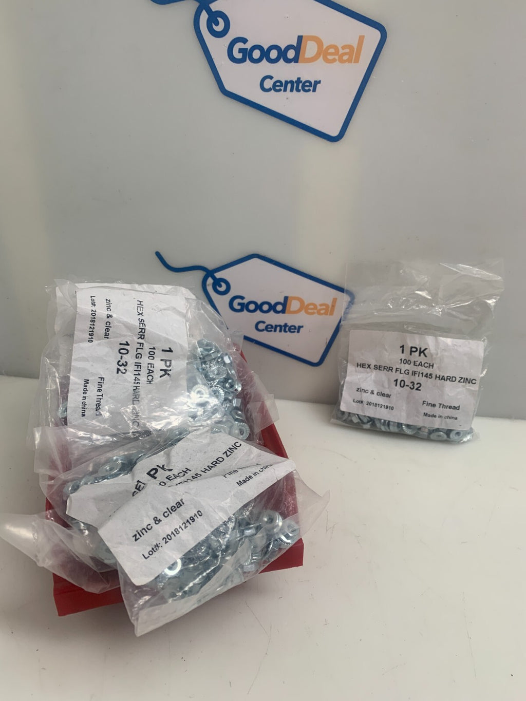 1PK  Hex Serrated Flange Nut  IFI145  Hard Zinc  10-32   (Lot of 10 Bags of 100)