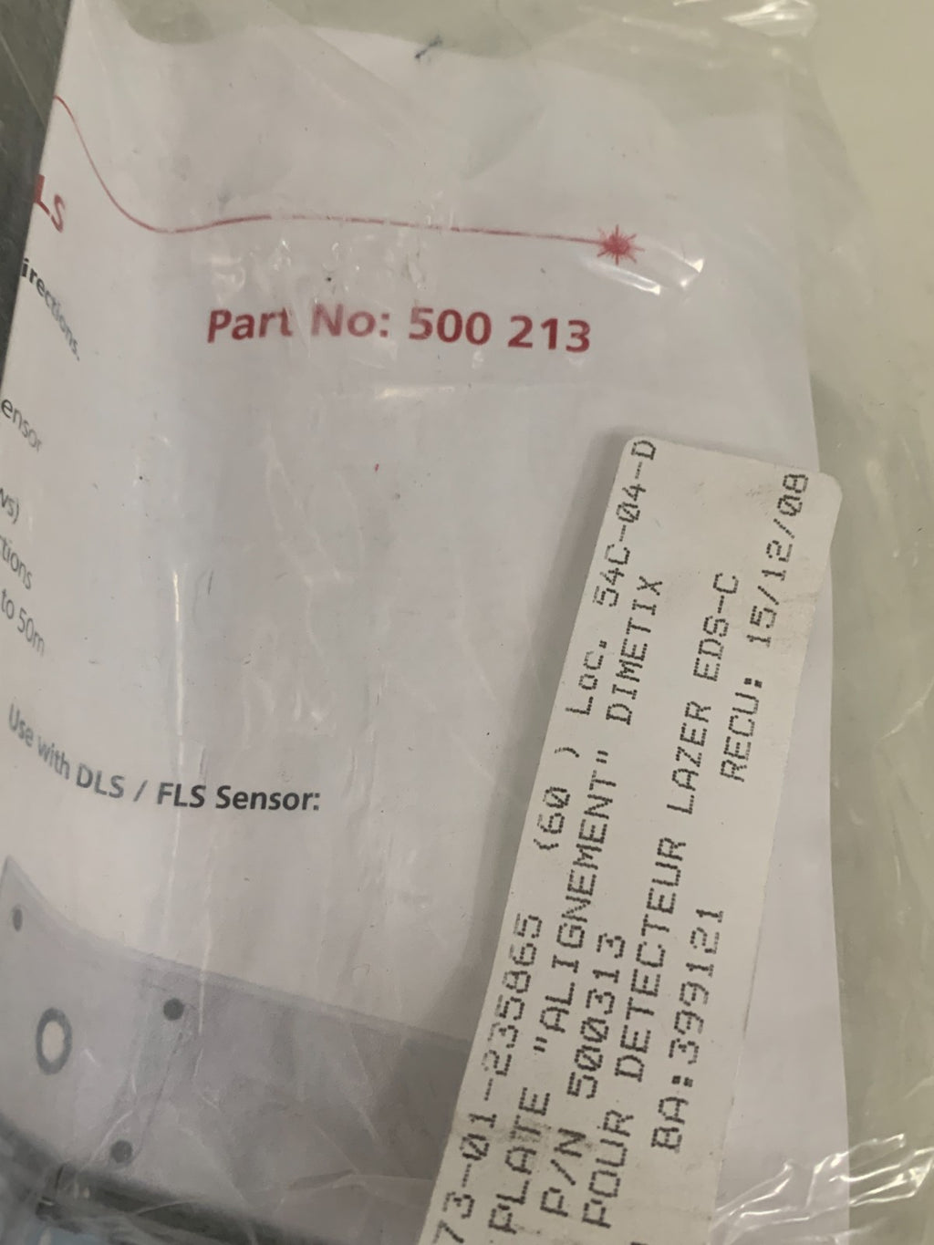 DIMETEX ALIGNMENT PLATE FOR EDS-C