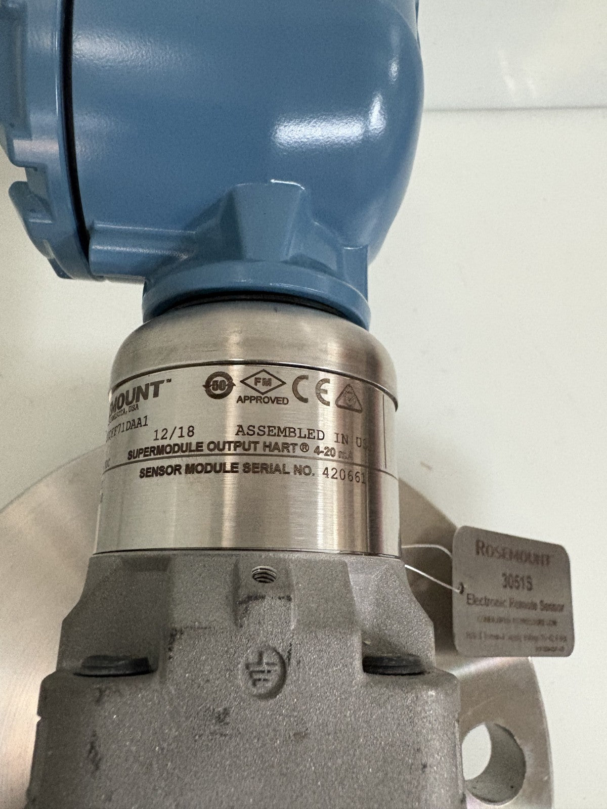 EMERSON ROSEMOUNT PRESSURE TRANSMITTER 300ERSS2AA W/SUPER MODULE SENSOR2