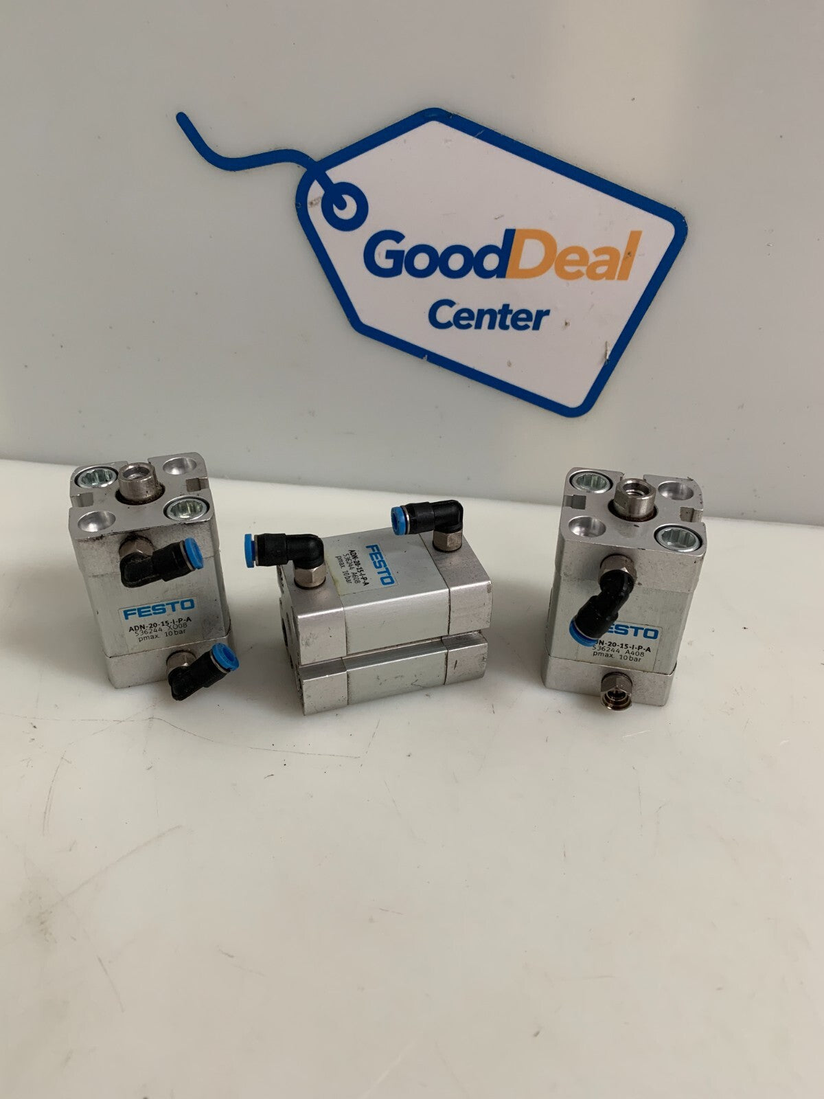 LOT OF 3 FESTO COMPACT PNEUMATIC CYLINDER 536244 ADN-20-15-I-P-A