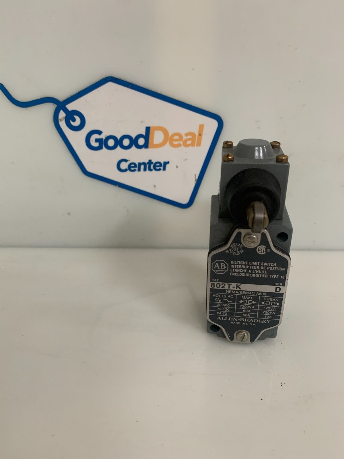 ALLEN BRADLEY OIL TIGHT LIMIT SWITCH #802T-K SER D