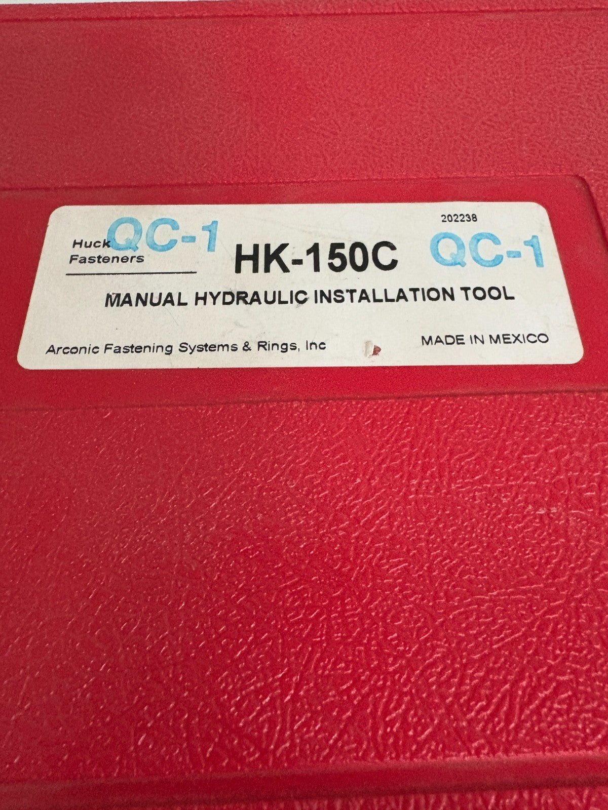 ALCOA FASTENING MANUAL HYDRAULIC TOOL HK-150C