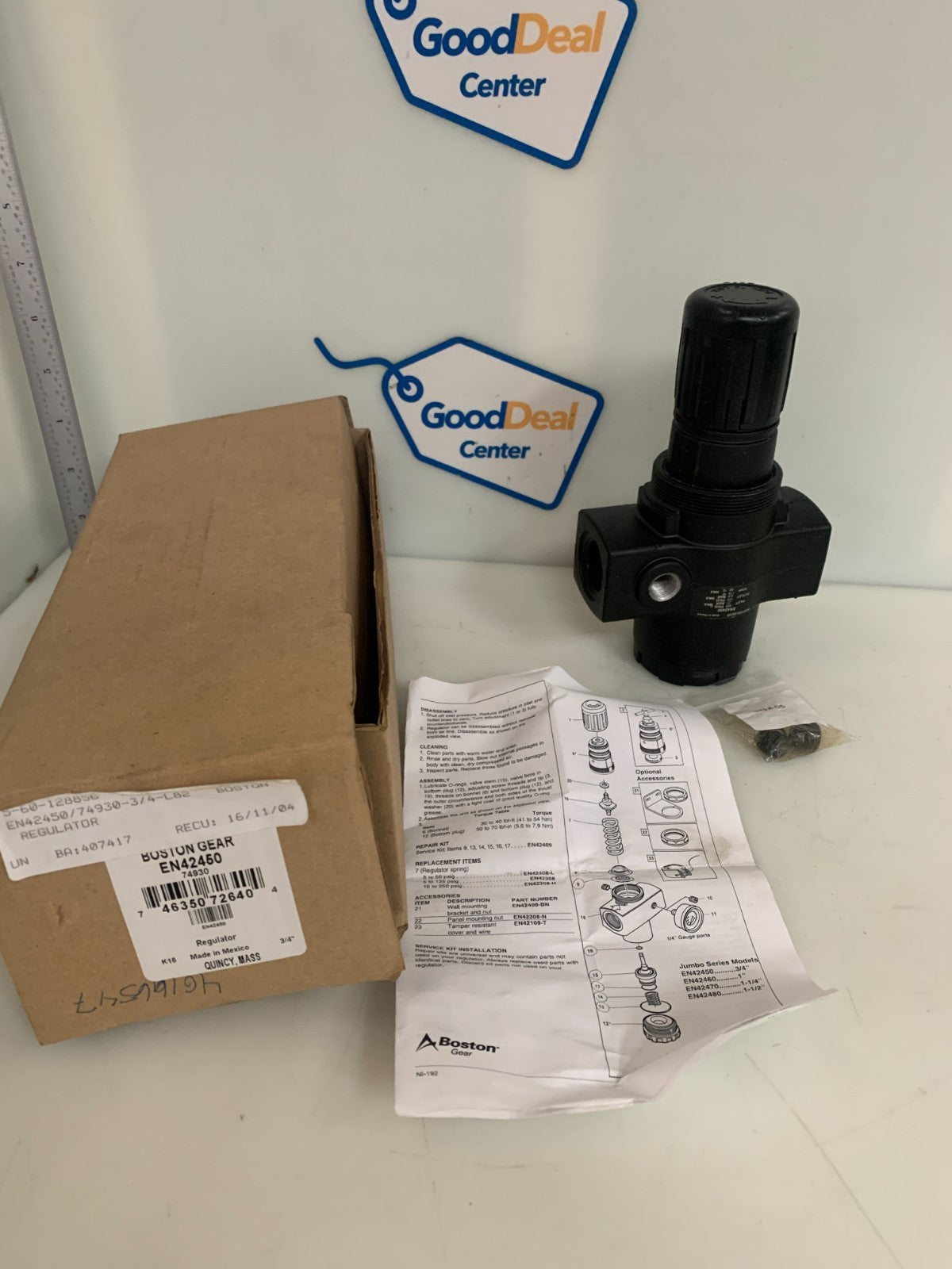 BOSTON GEAR PNEUMATIC REGULATOR #EN 42450