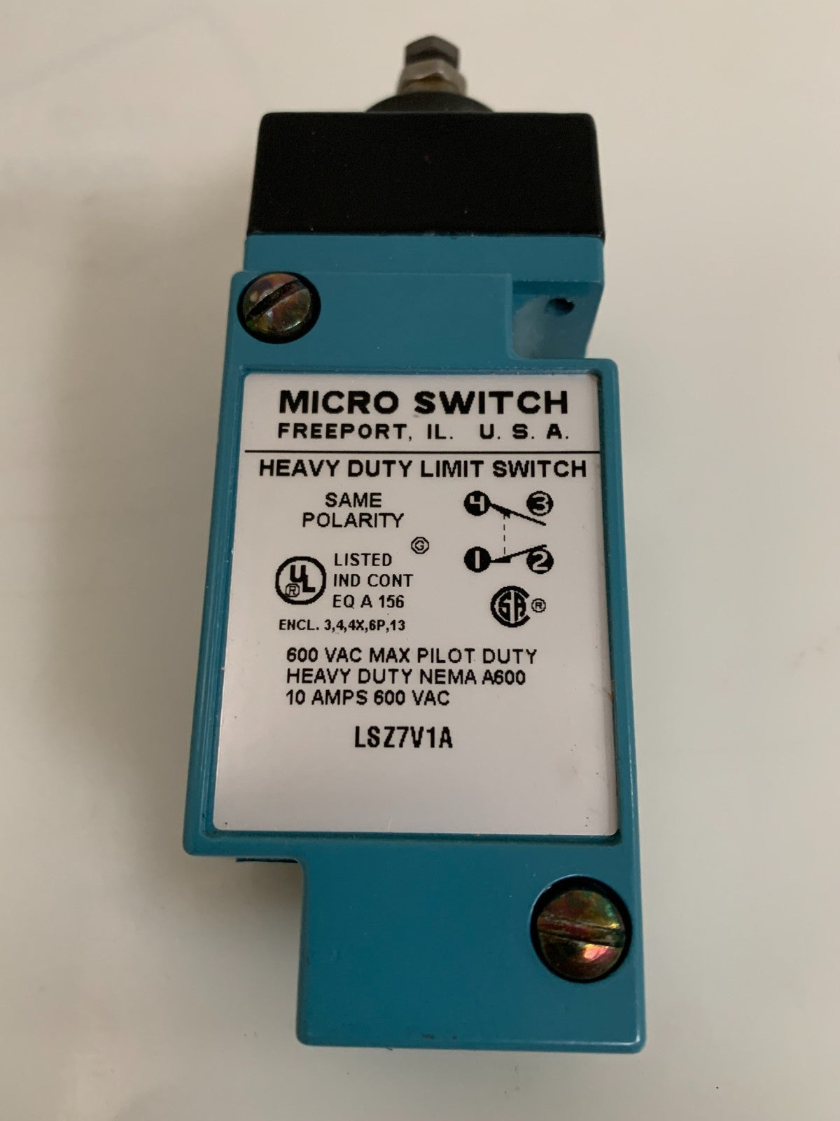 HONEYWELL H DUTY LIMIT SWITCH LSZ7V1A2