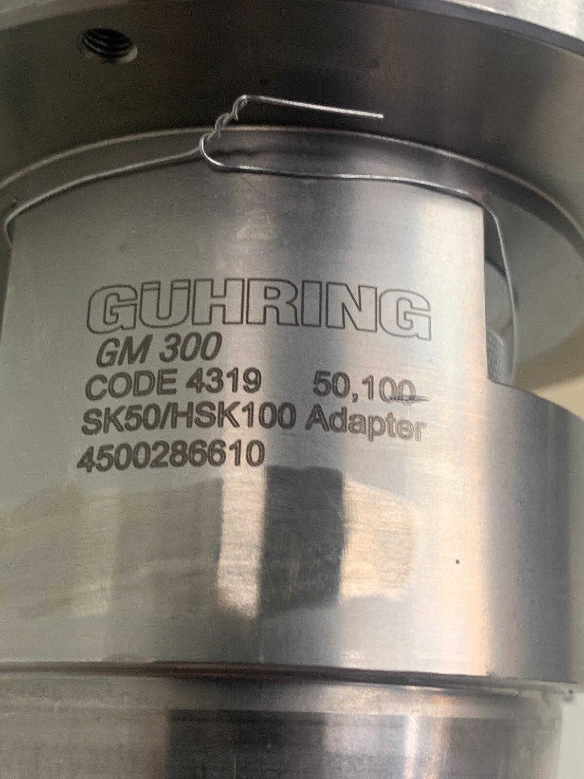 Guhring GM 300 4319 4500286610 Adapter SK50/HSK100