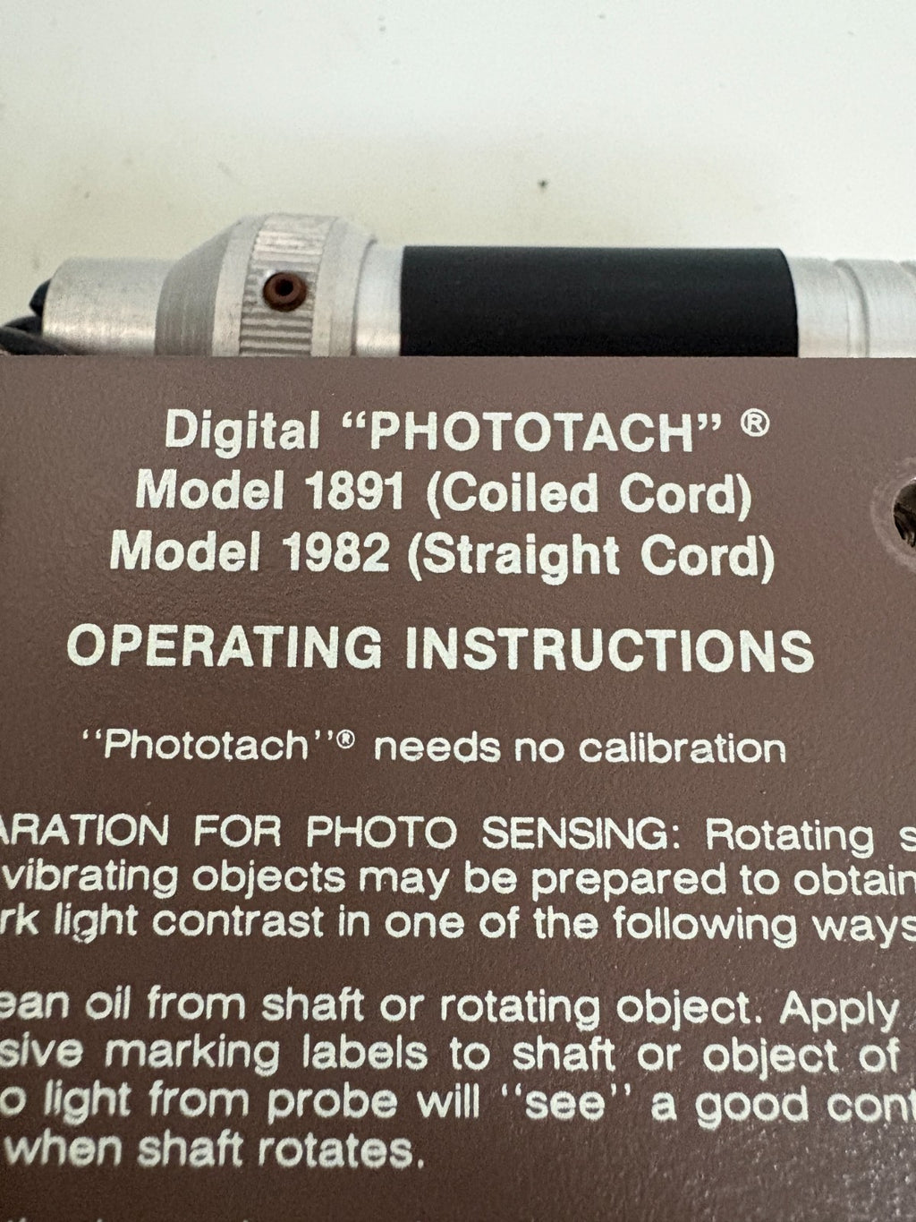 HERMAN H.STICHT VINTAGE DIGITAL PHOTOTACH MODEL 1891
