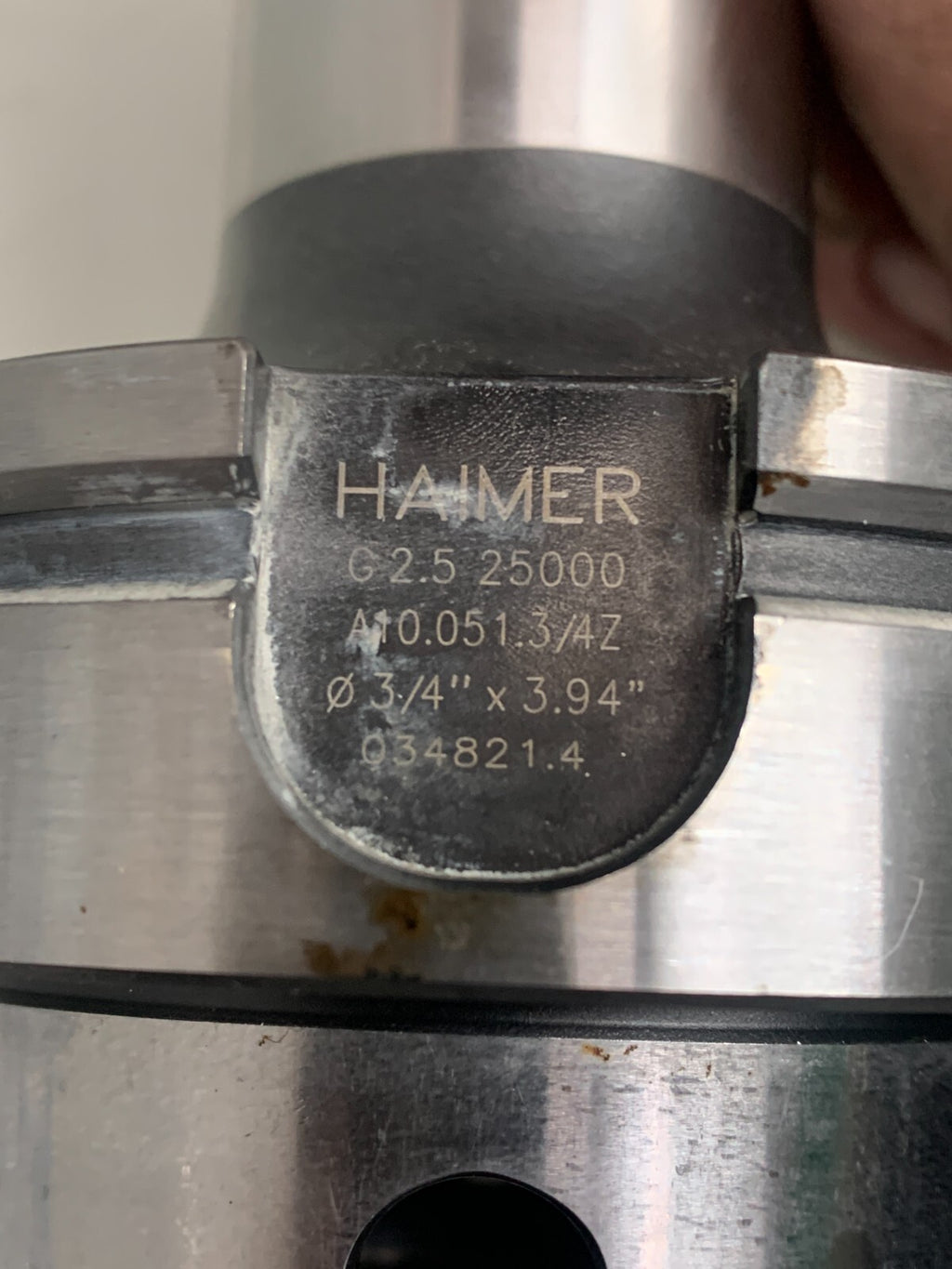 Haimer G2.5 25000 3/4" x 3.94" Q34821.4 w/ Walter M5 FS-1030 3040.UB.051.Z03.20