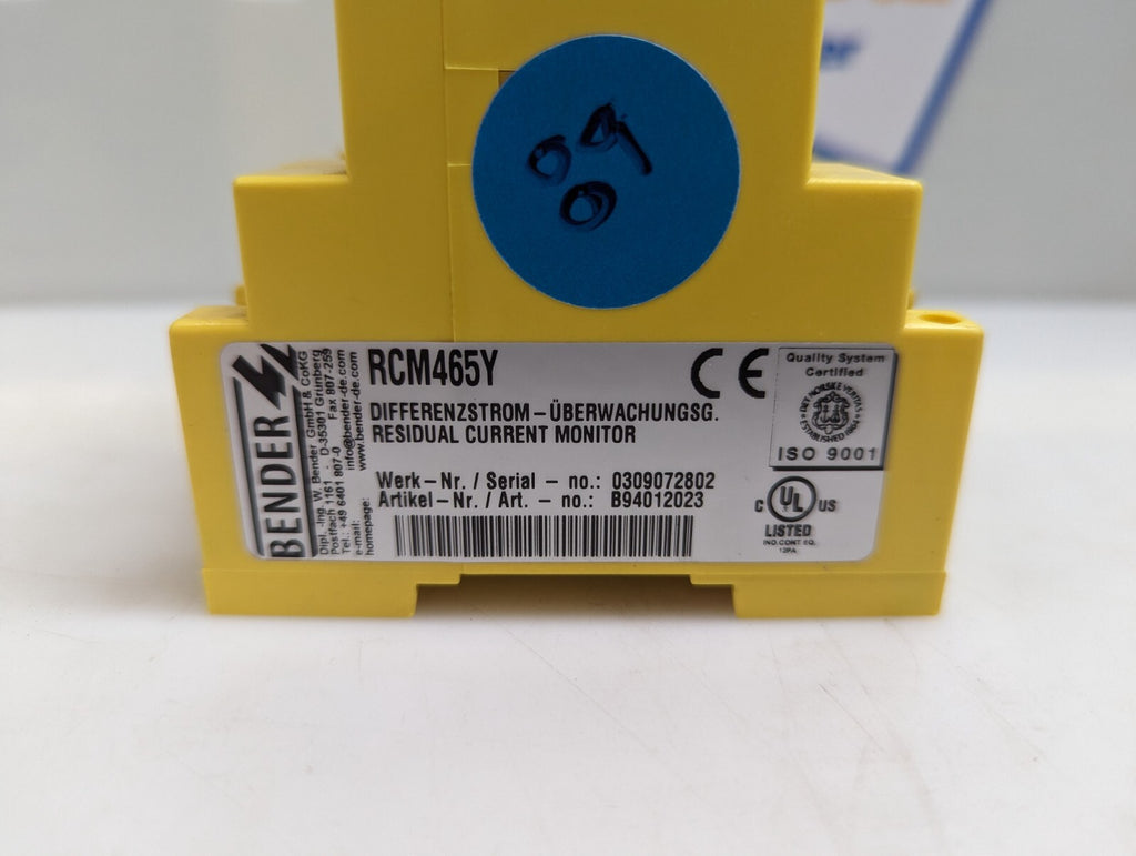 Bender RCM465Y Residual Current Monitor B940120331