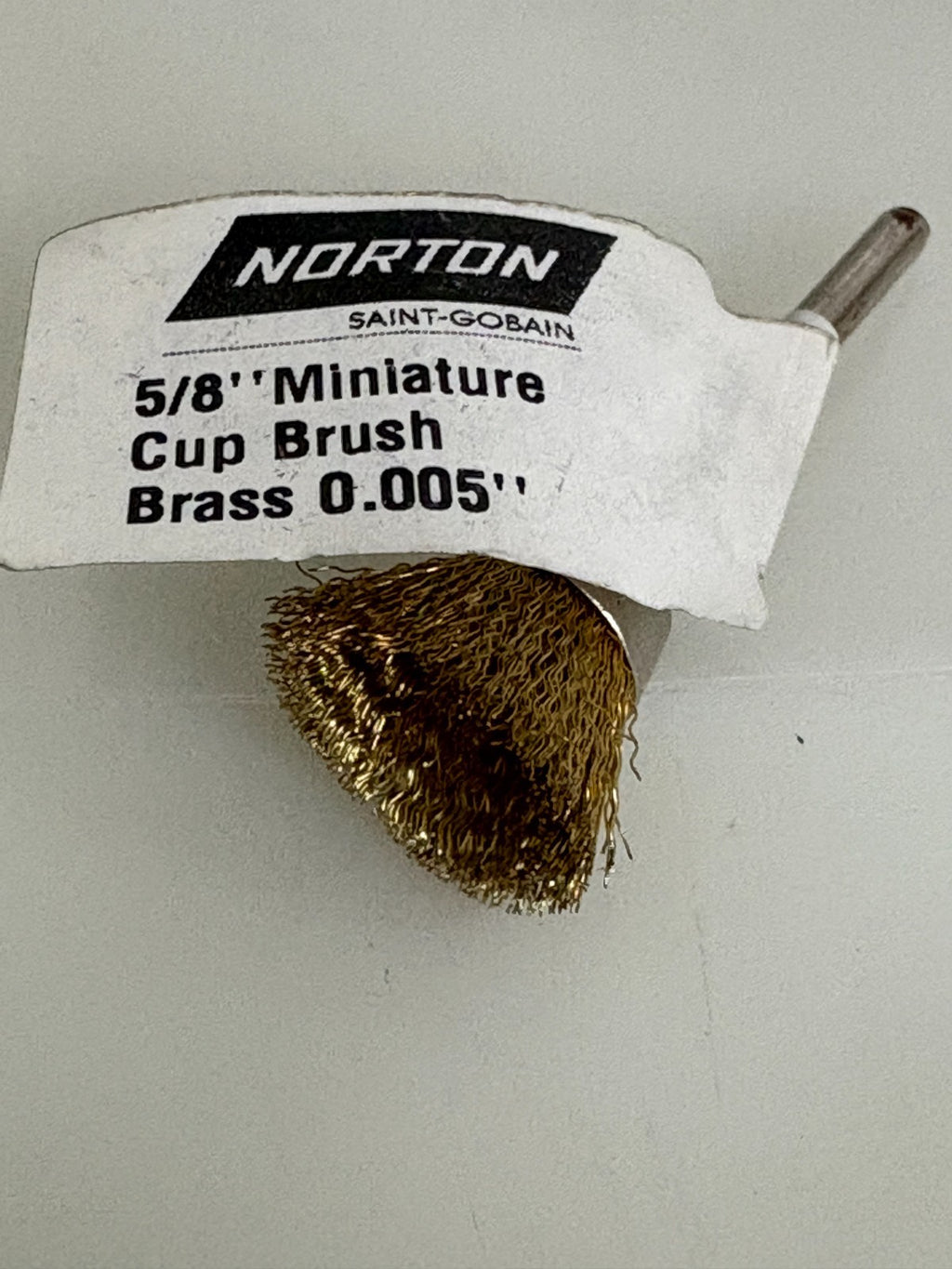 LOT OF 40 NORTON MINIATURE BRASS CUP BRUSH 5/8" 0.005"2