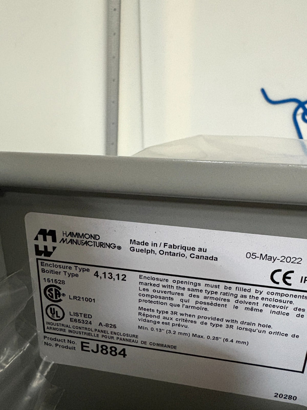 HAMMOND MANUF. ECLIPSE JR ENCLOSURES RJ8843