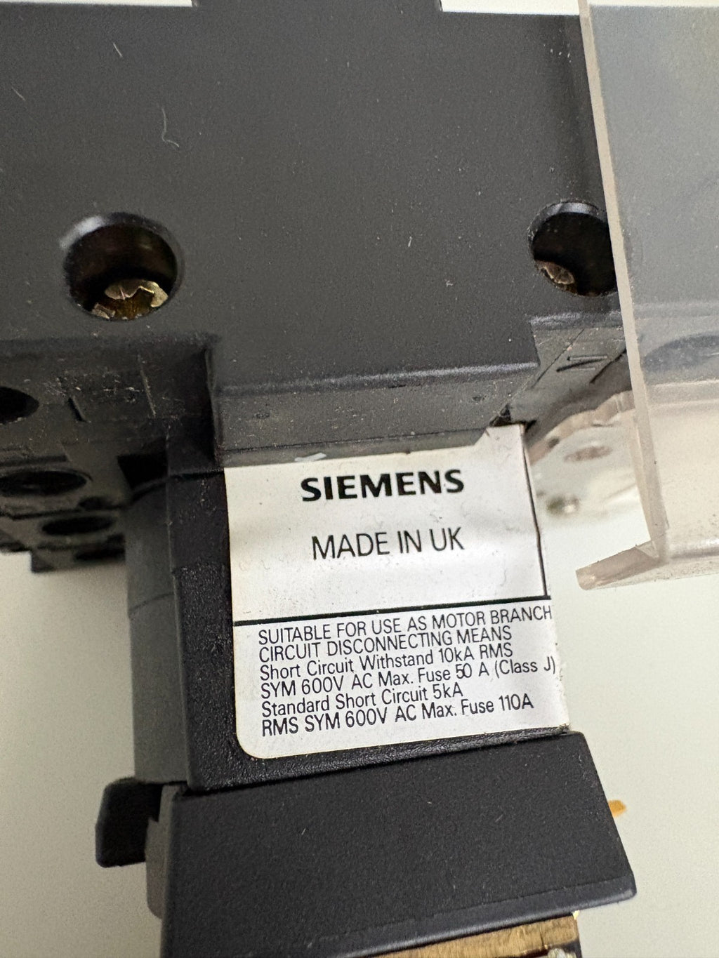 SIEMENS DISCONNECT SWITCH 3LD11 18-0TC534