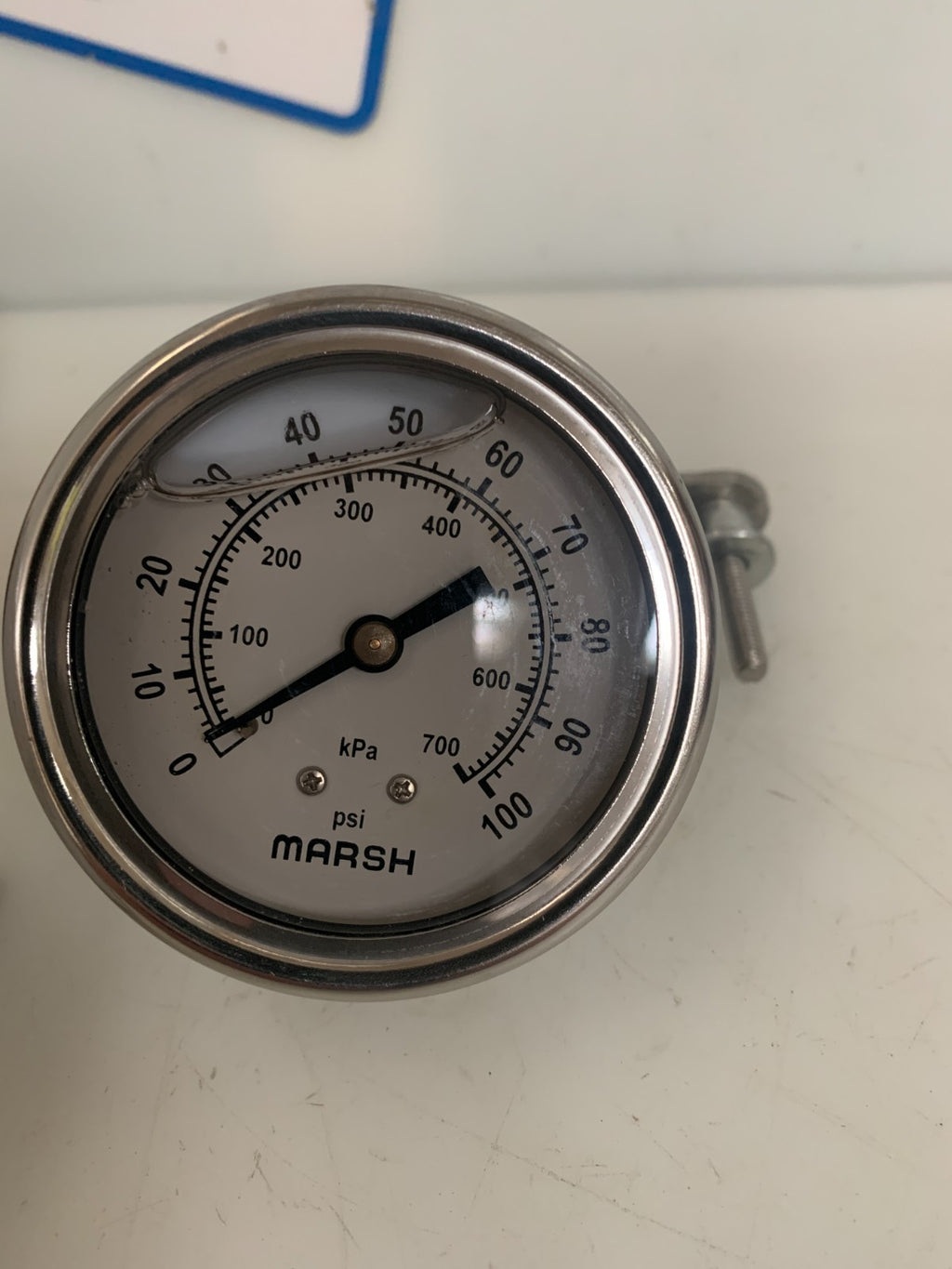 LOT OF 3 MARSH/BELLOFRAM 0/100 PSI PRESSURE GAUGE J7248P