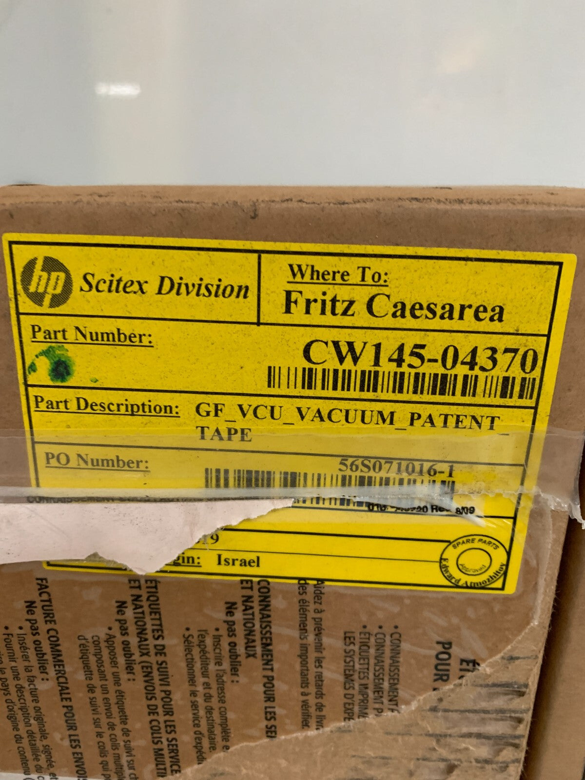 HP SCITEX VACUUM TAPE CW 145-04370