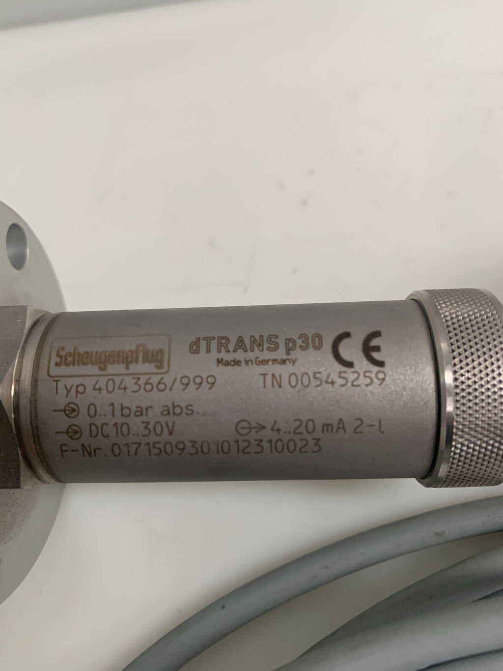 SCHEUGENPFLUG D TRANS P30 PRESSURE TRANSDUCER 404366/9992