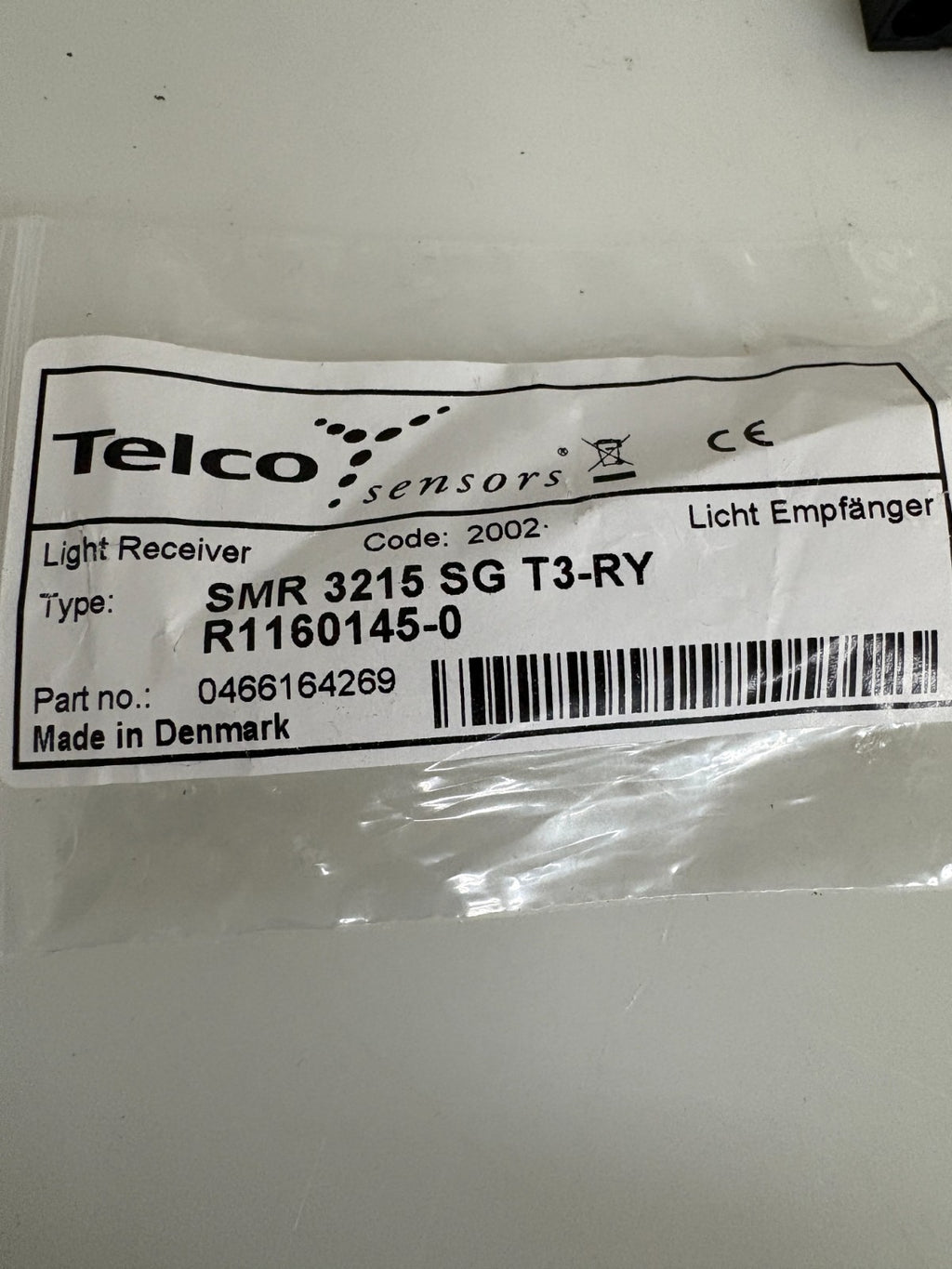 TELCO LIGHT RECEIVER SENSOR SMR 3215 SGT3-RY