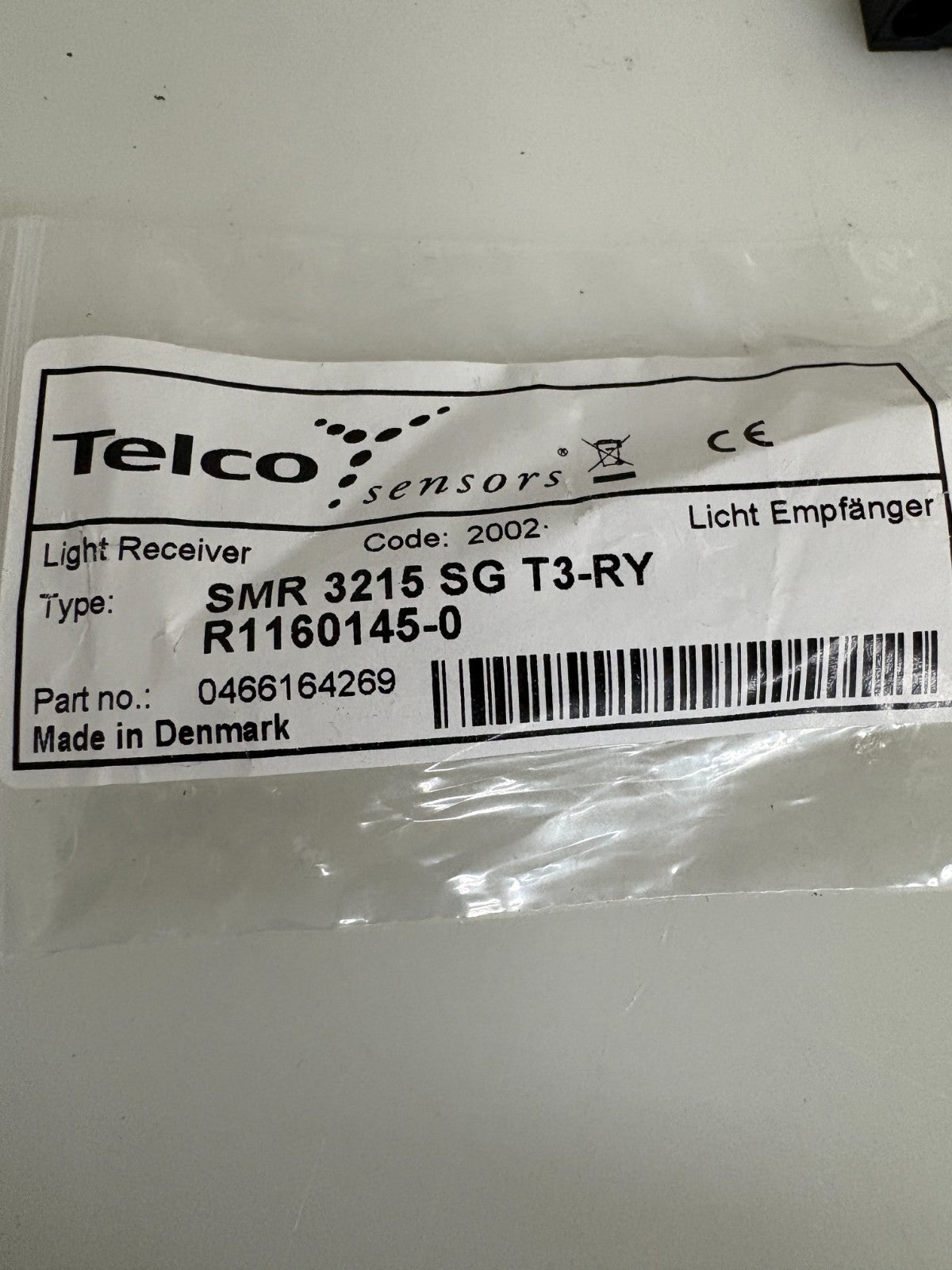 TELCO LIGHT RECEIVER SENSOR SMR 3215 SGT3-RY