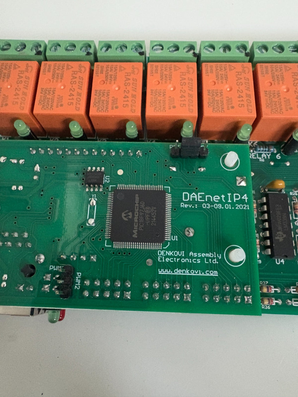 DENKOVI ASSY ELECTRONICS ETHERNET 12 WAY OUTPUT 16 INPUT MODULE BOARD DAE-PB/R0