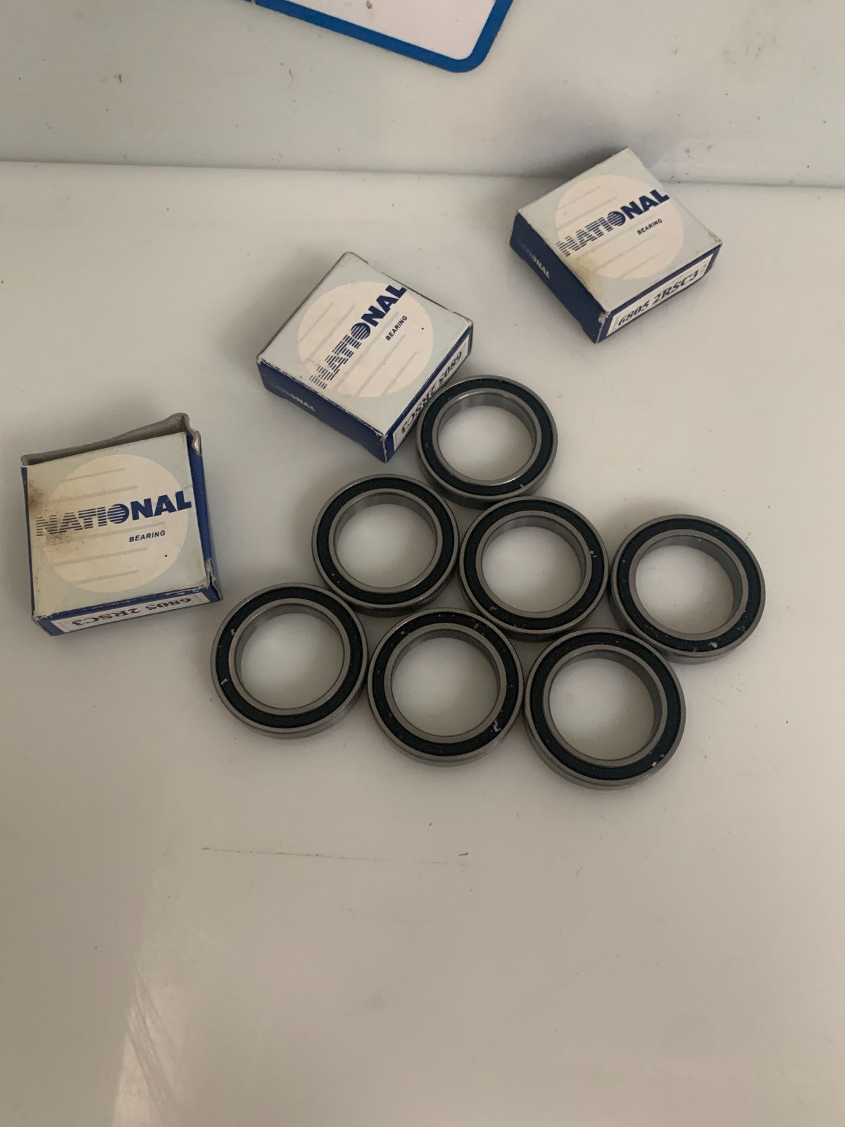 LOT OF 10 NATIONAL BEARING SEAL BALL BEARING SEALED 25X37X7MM #6805-2RSC3