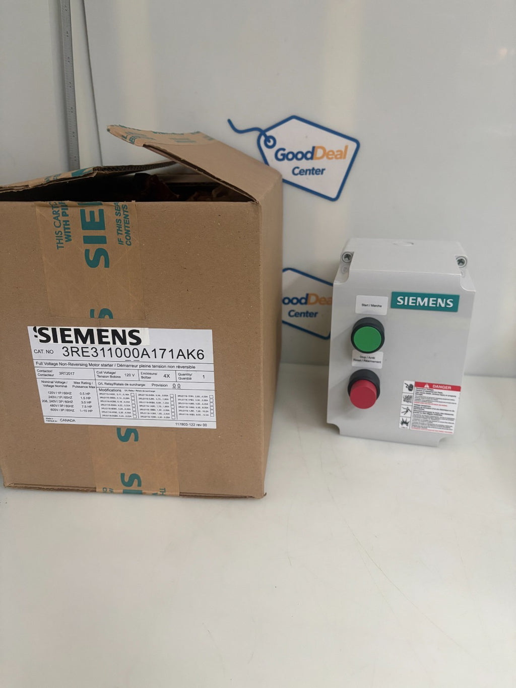 SIEMENS FULL VOLTAGE NON REVERSING MOTOR STARTER 3RE 311000A171AK60